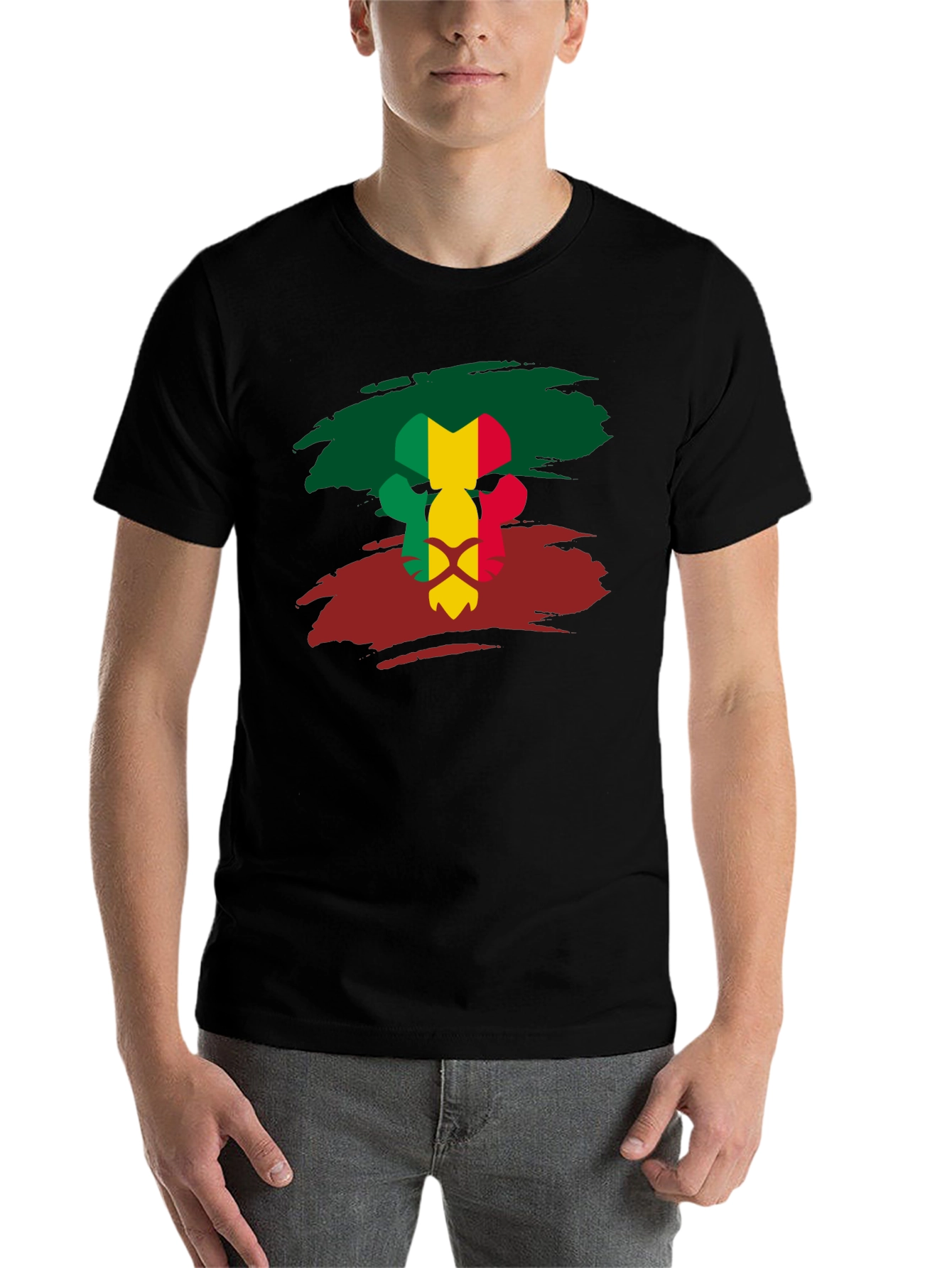 Mali Flag Lion Head T-Shirt - 7