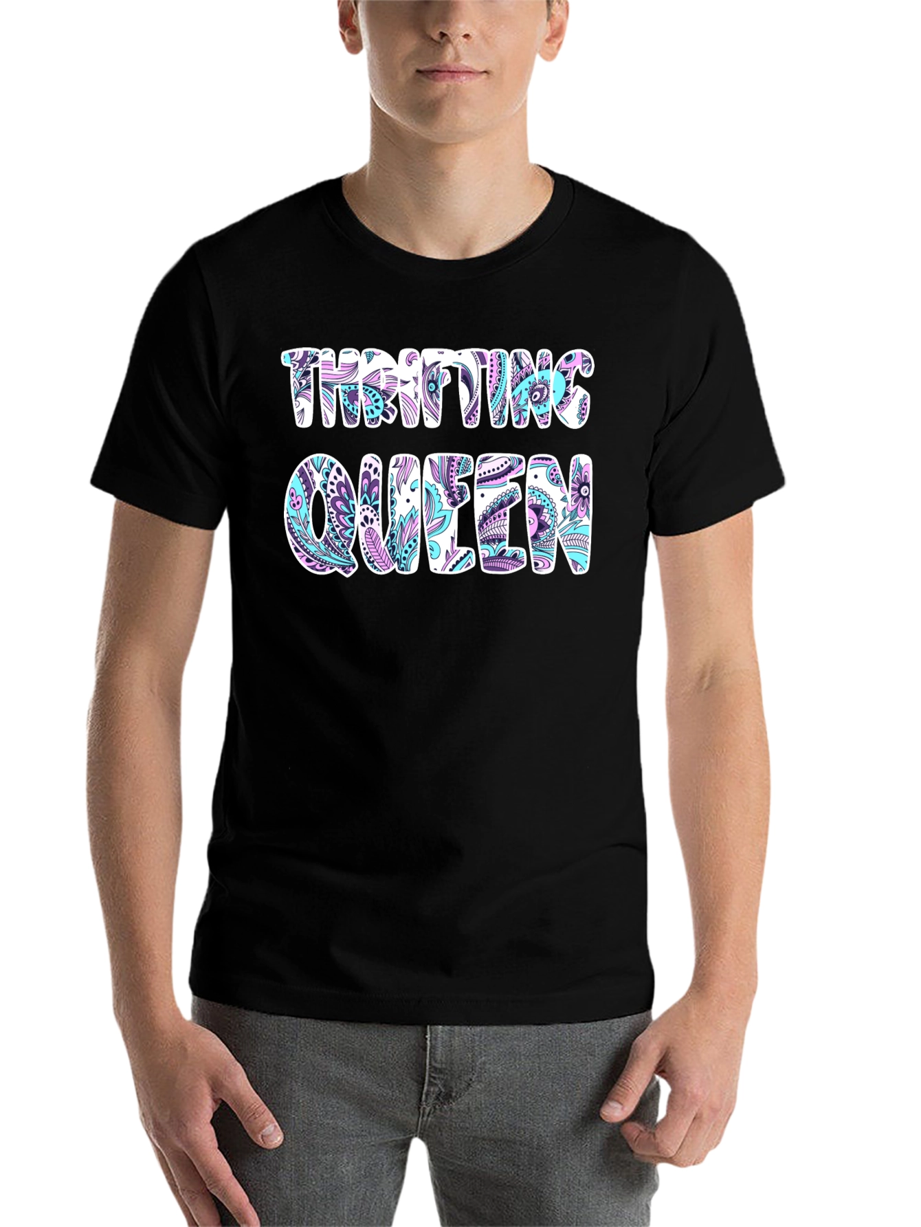 Thrifting Queen Black Graphic Tee - 7