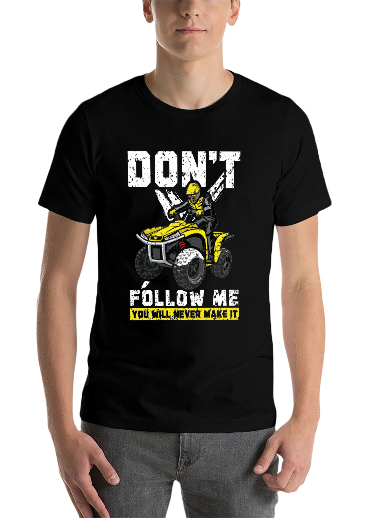 Black Don't Follow Me ATV T-Shirt view 7