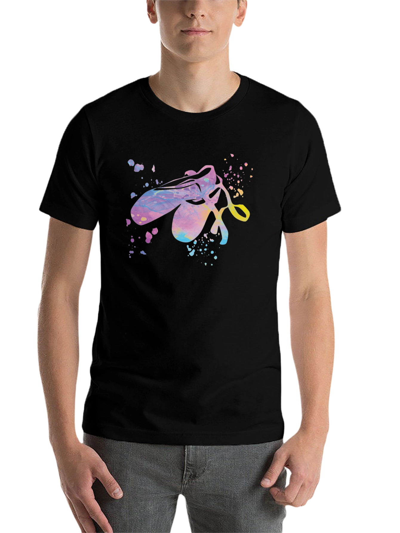Black Ballet Shoes T-Shirt - Artistic Dancer Tee view 7