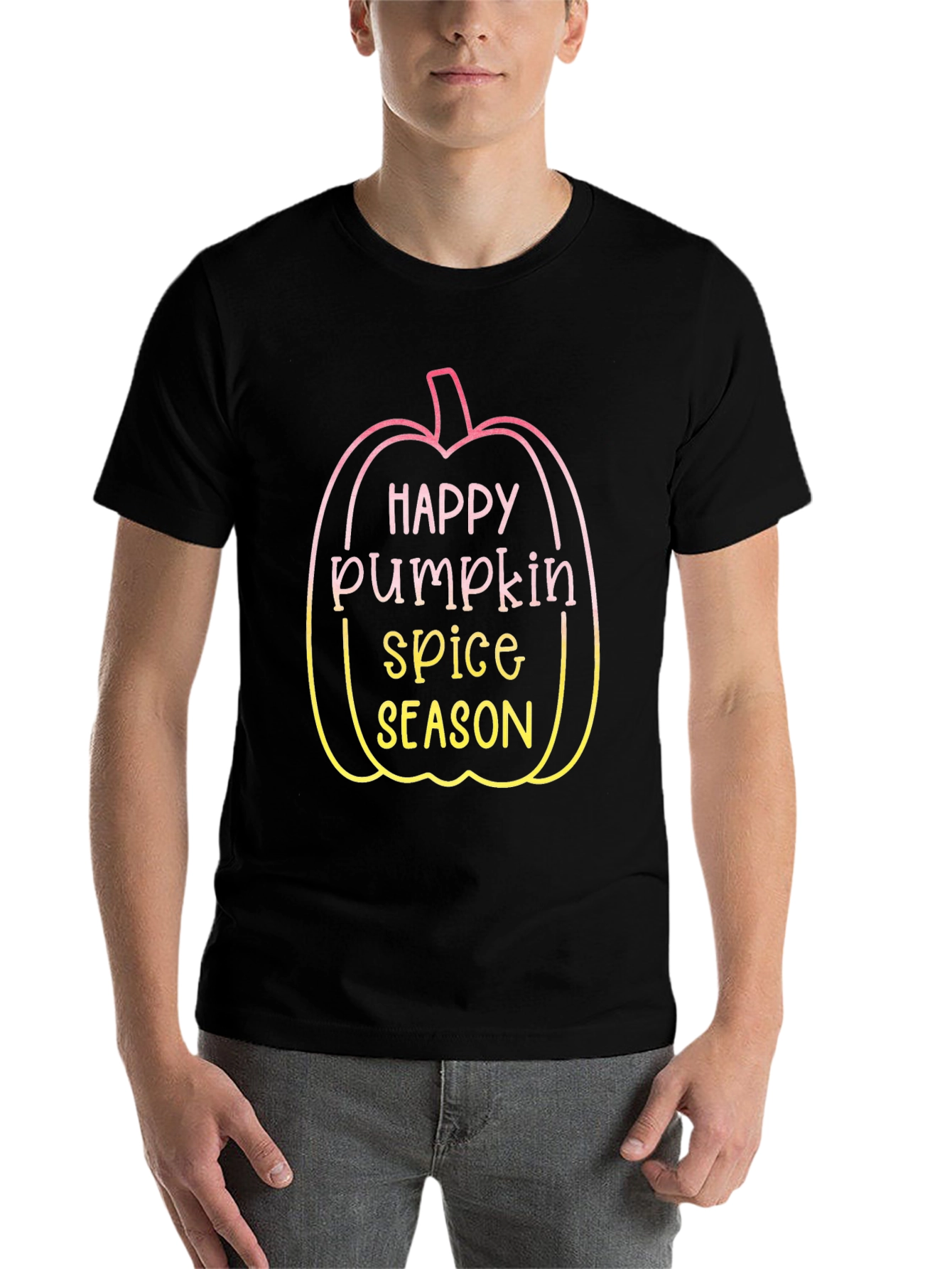 Black Happy Pumpkin Spice Season T-Shirt view 7