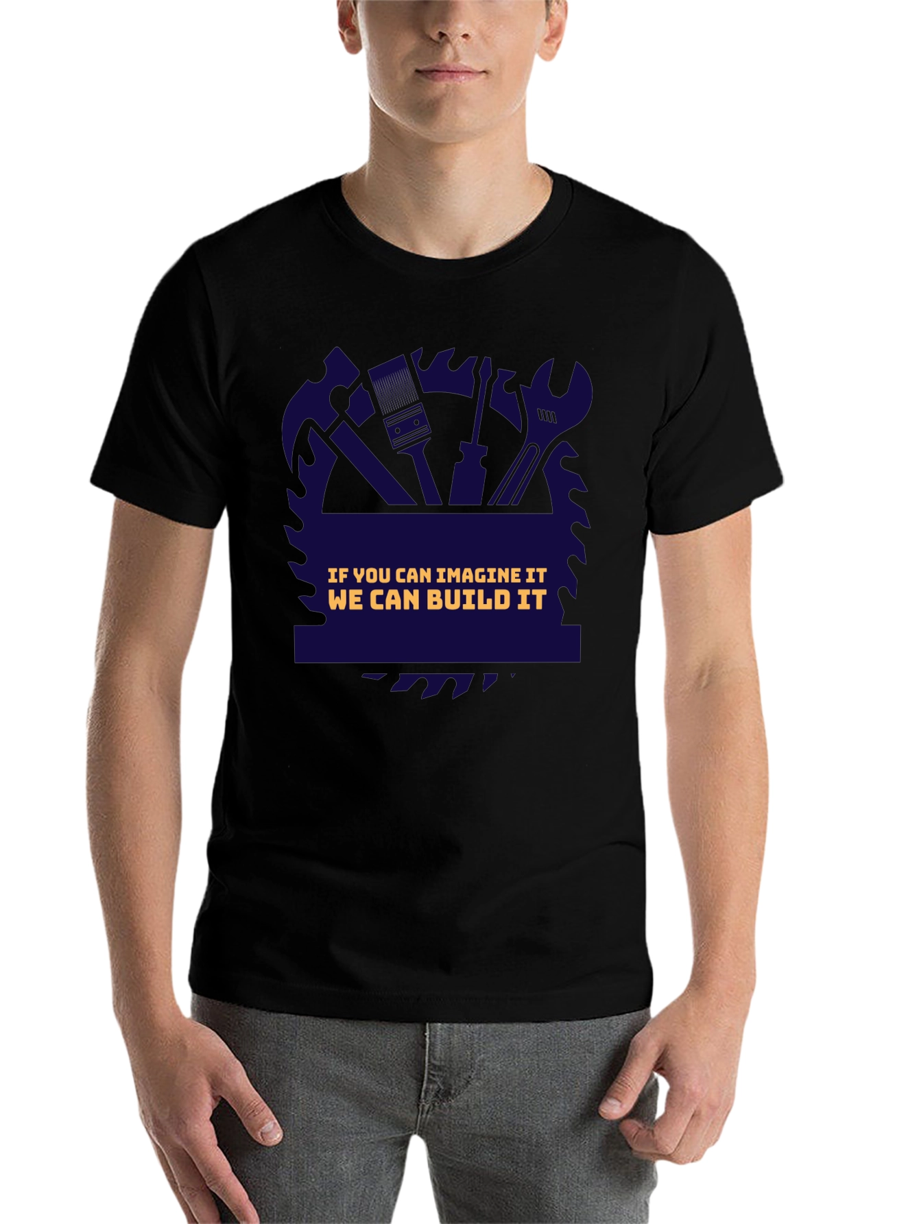 Black Carpenter's Vision T-Shirt - We Can Build It! view 7