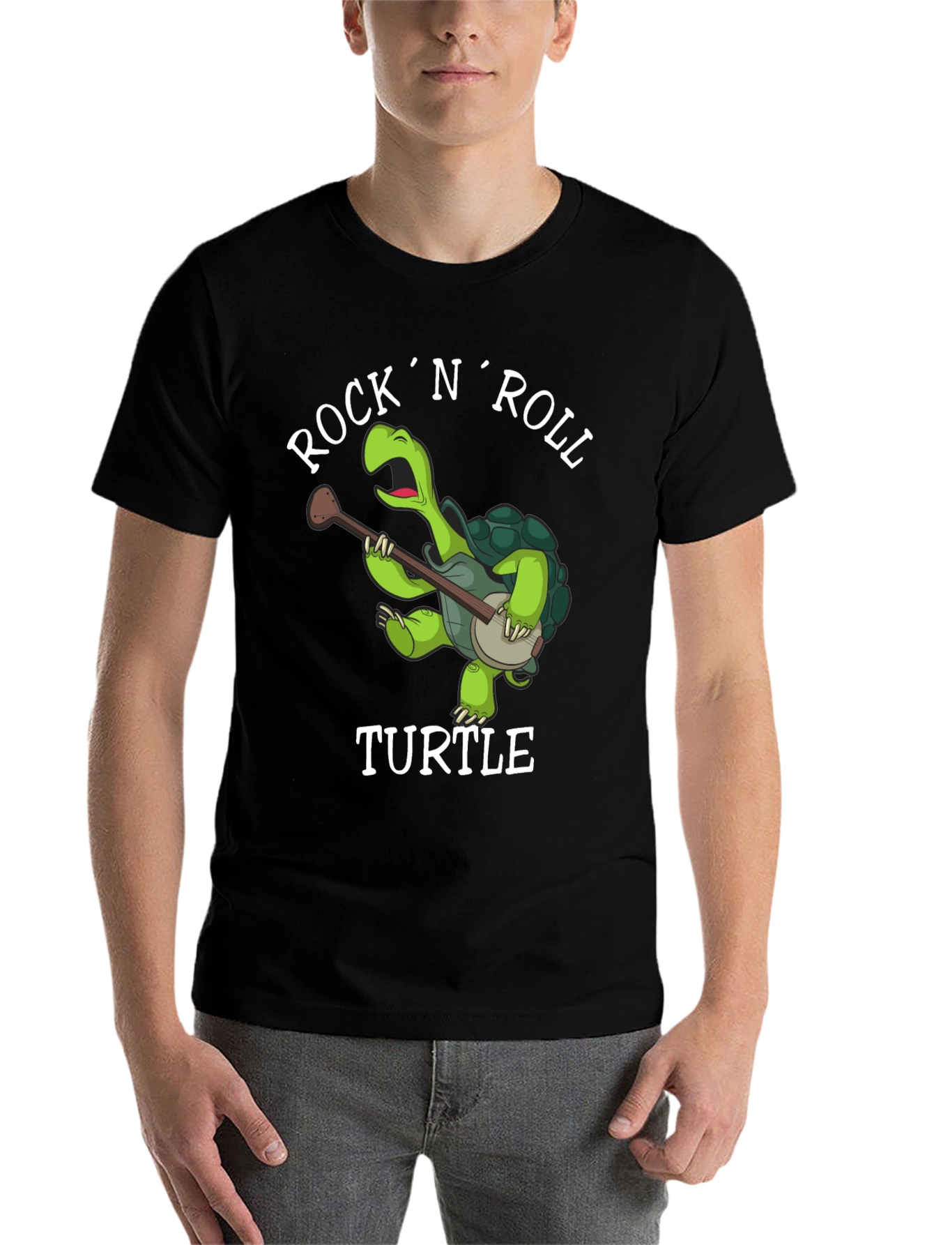 Black Rock 'N' Roll Turtle T-Shirt view 7