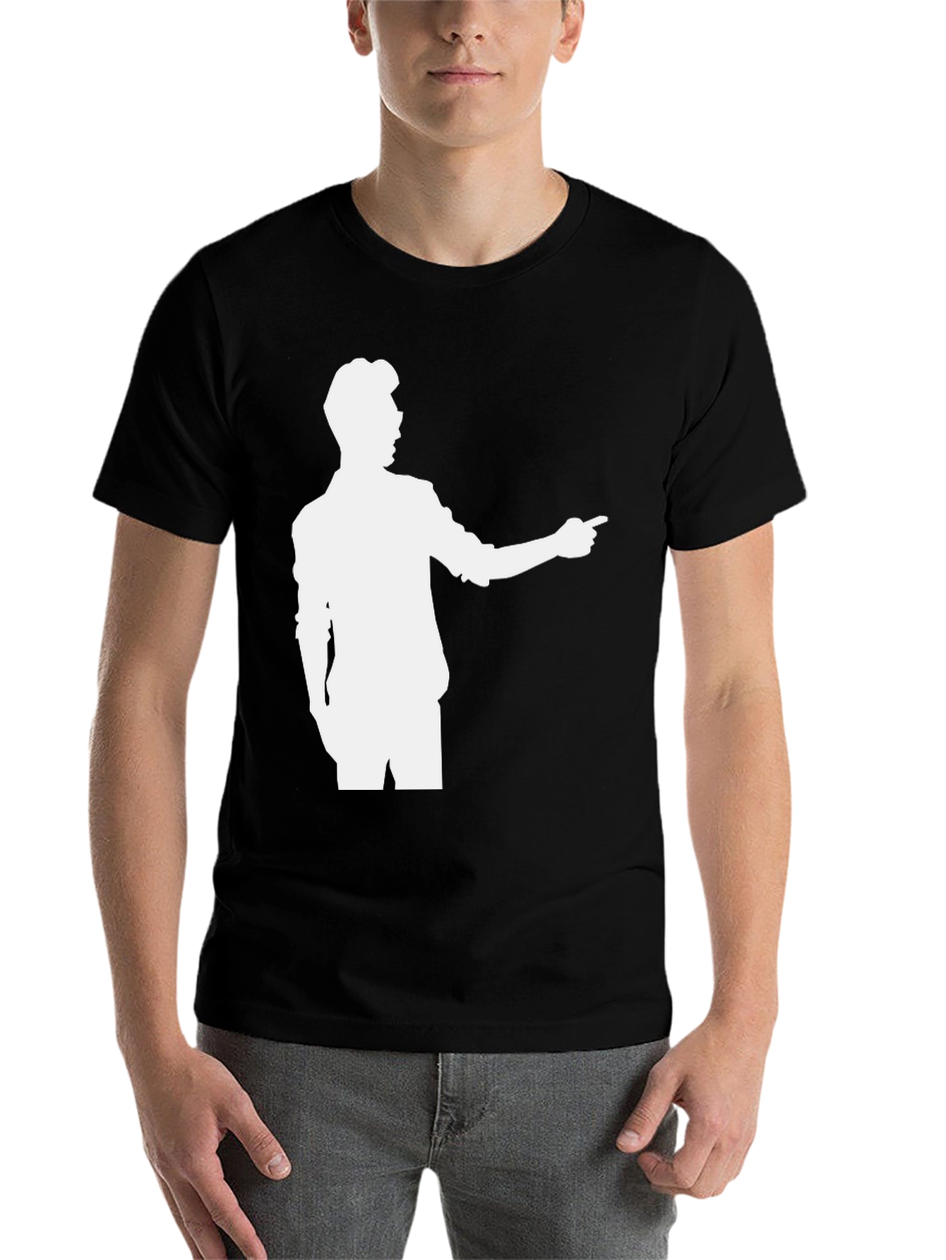 Black Retro Silhouette Graphic Tee - Classic Black view 7