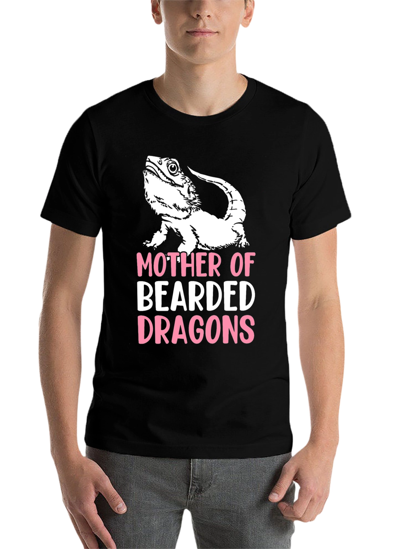 Black Mother of Bearded Dragons T-Shirt view 7