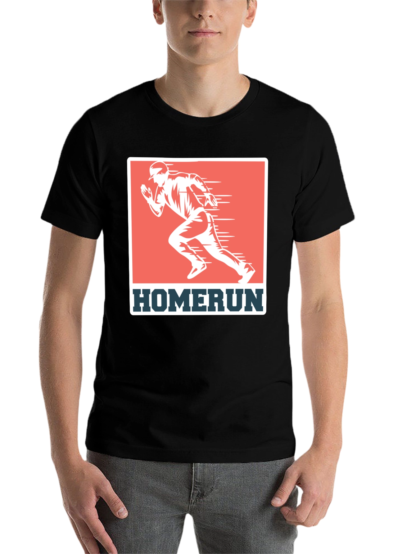 Black Homerun Baseball Graphic Tee view 7