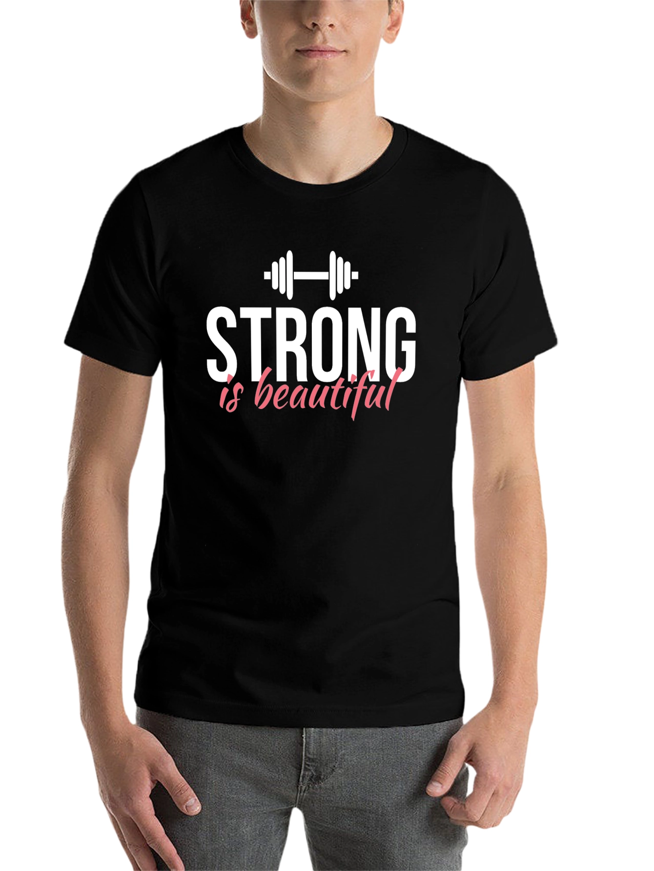 Black Strong Is Beautiful Graphic T-Shirt view 7