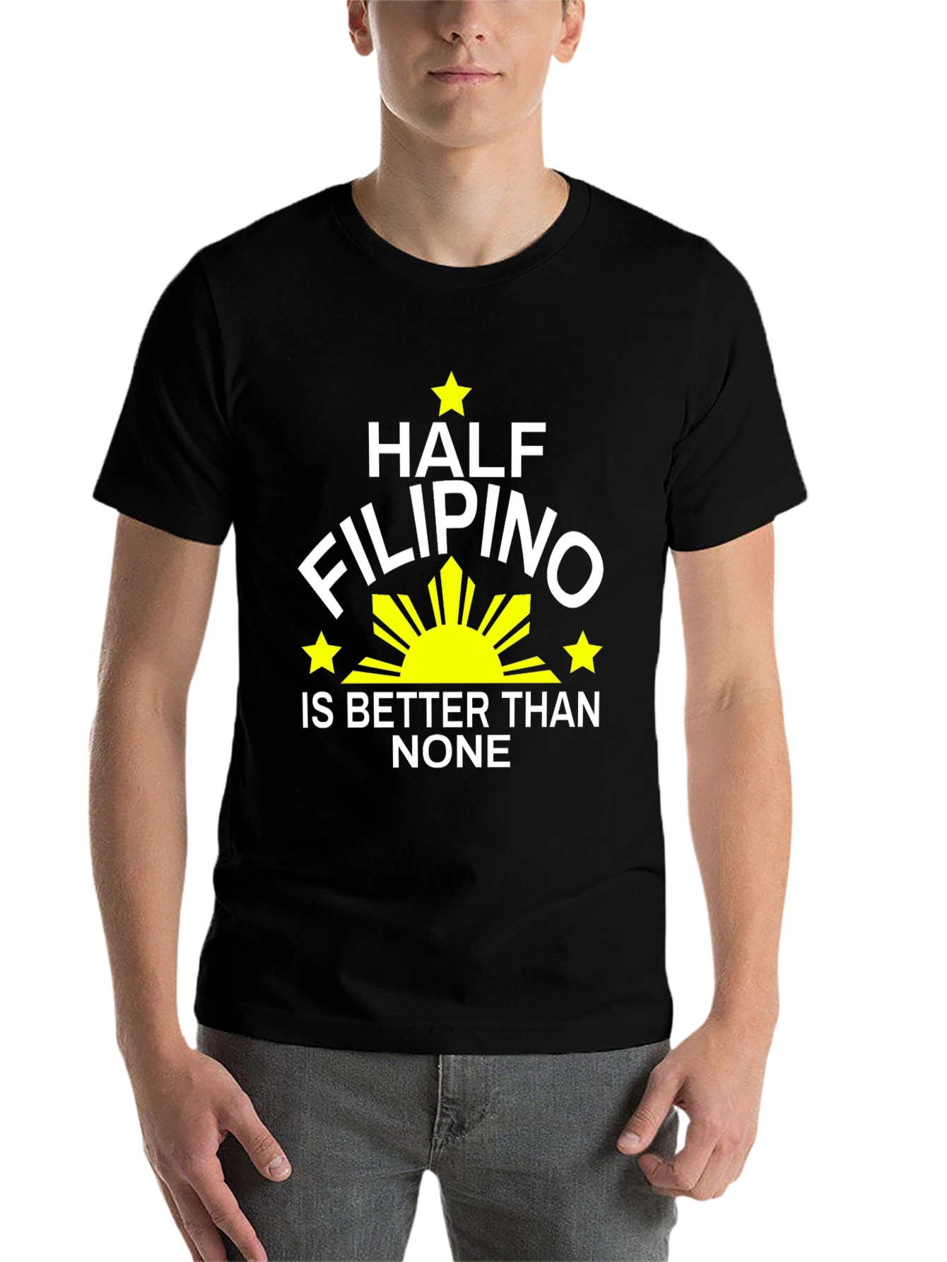 Black Half Filipino Better Than None Black Tee view 7