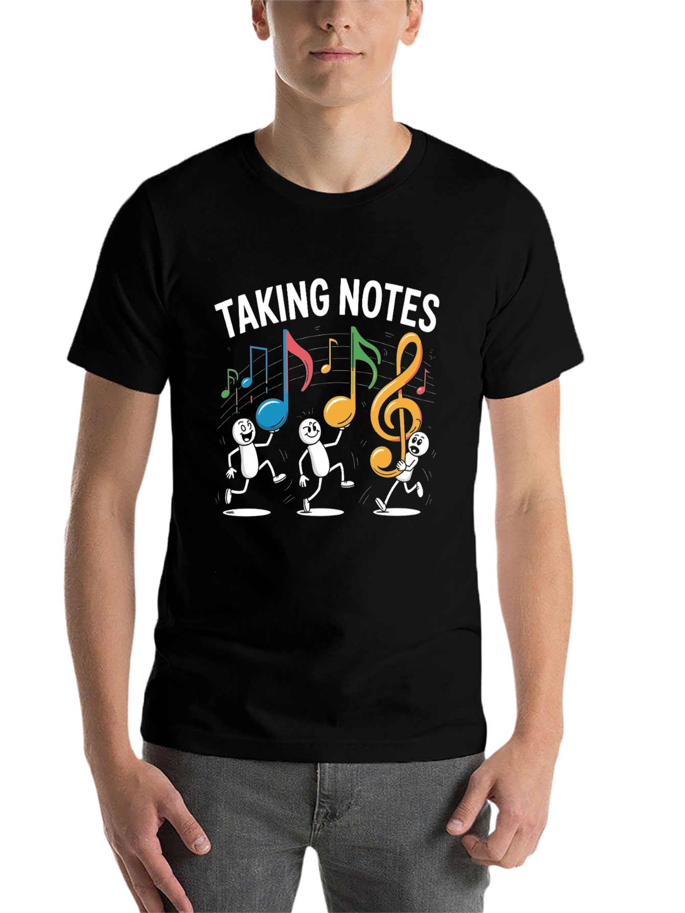 Black Taking Notes Graphic Tee view 7