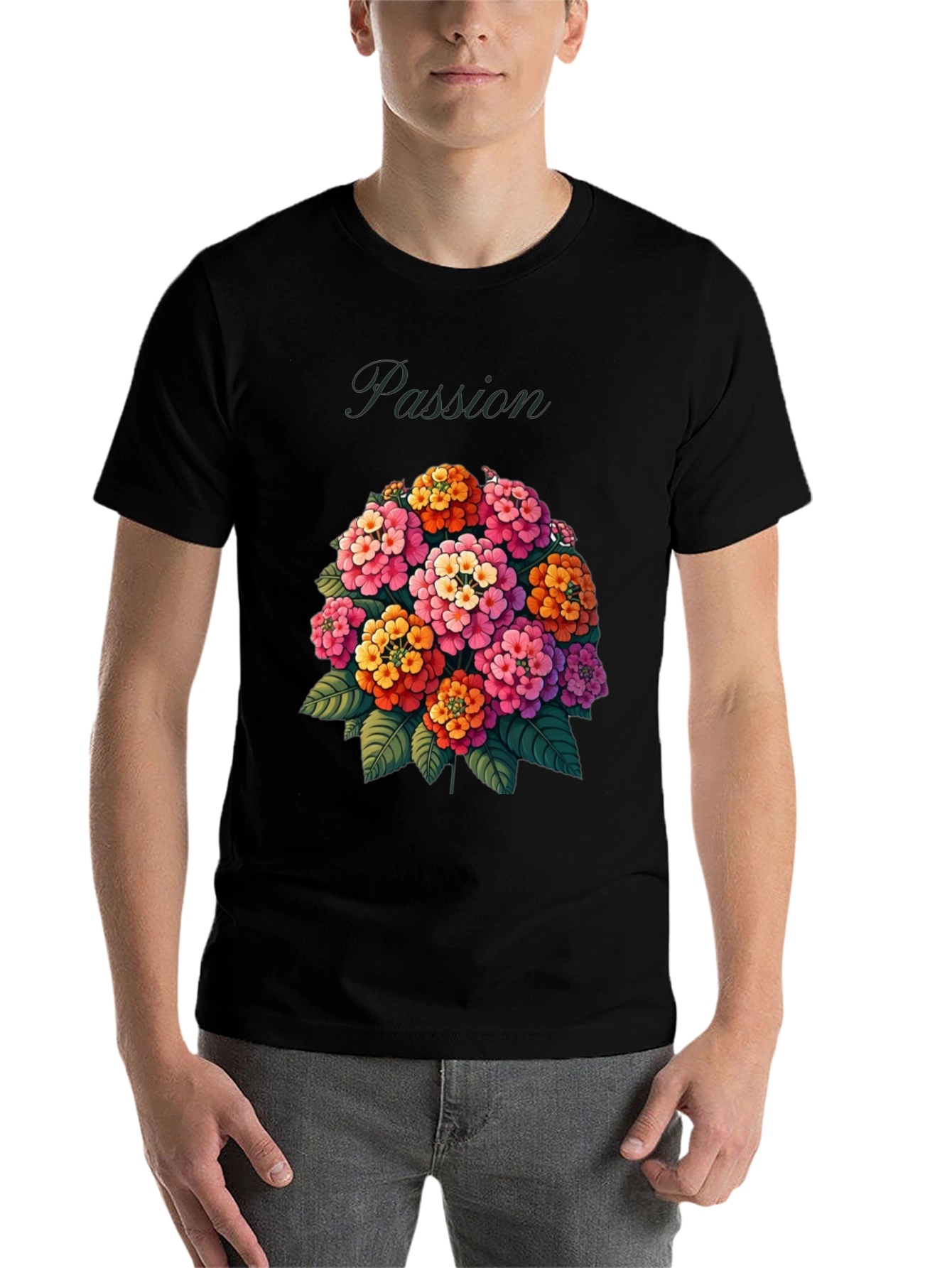 Black Passion Flower T-Shirt view 7