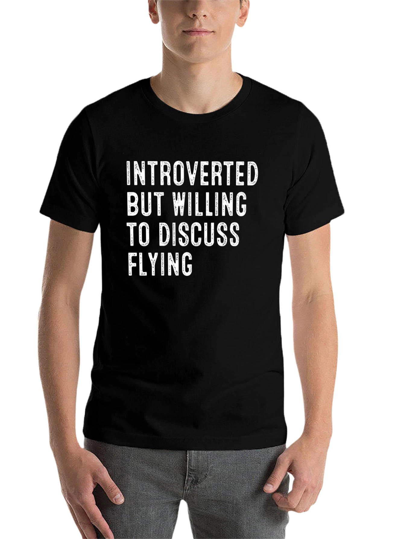 Black Introverted Flying T-Shirt view 7