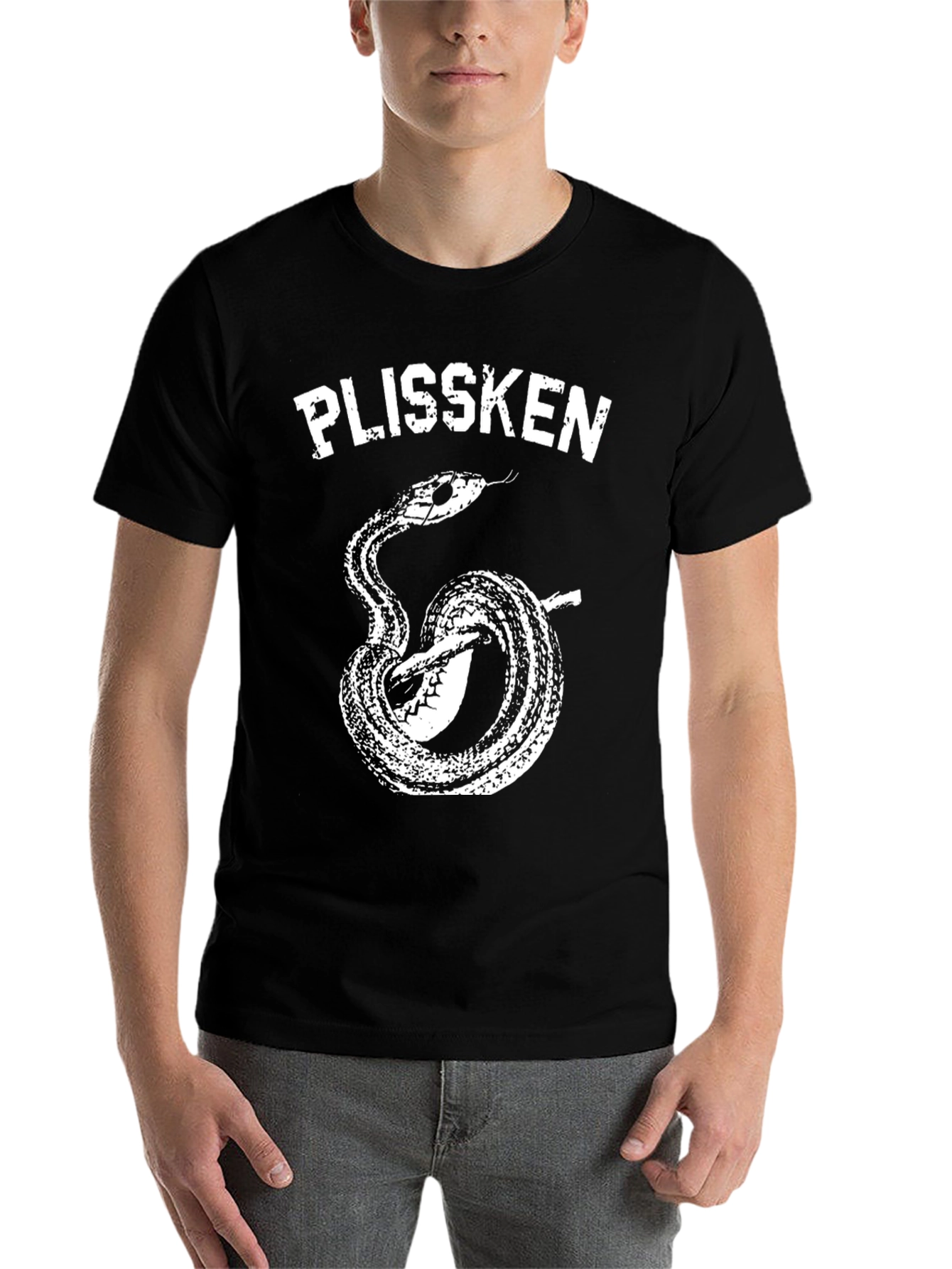 Black Plissken Snake T-Shirt - Bold Graphic Tee view 7