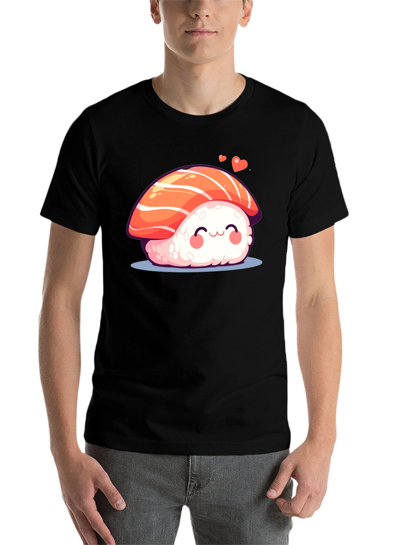 Black Cute Sushi Graphic Tee view 7