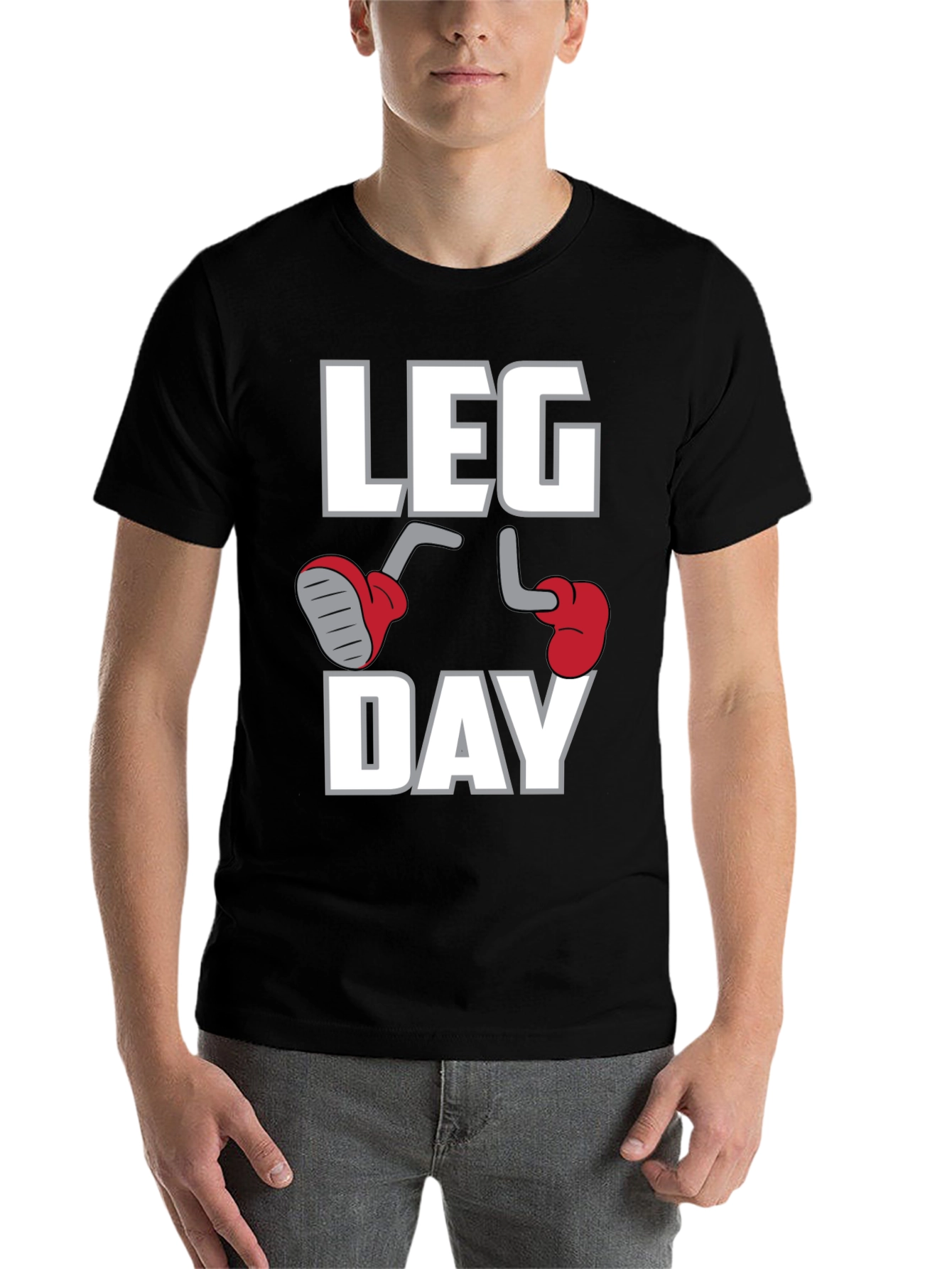 Black Leg Day Graphic T-Shirt - Gym & Workout Apparel view 7