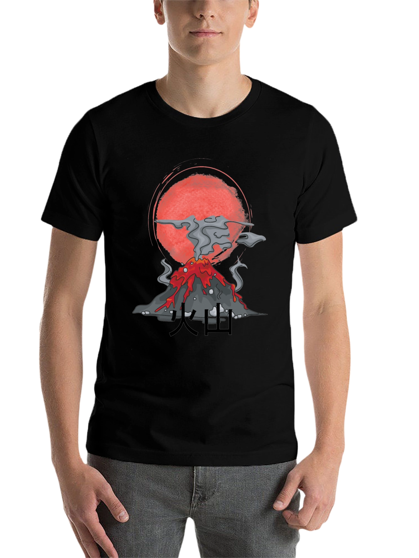 Black Volcano Graphic Tee - Stylish & Unique Design view 7