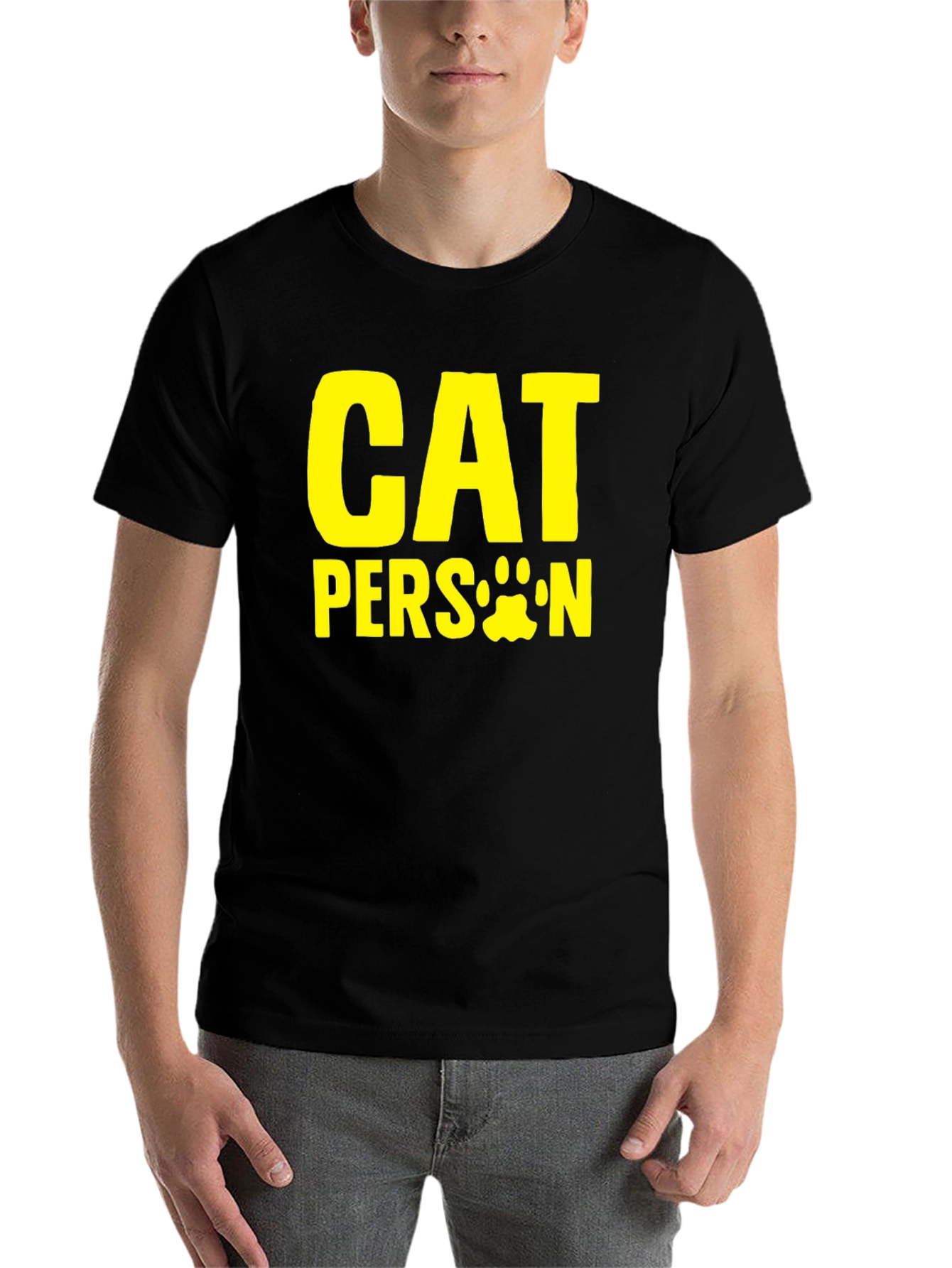 Black Cat Person T-Shirt - Funny Pet Lover Tee view 7