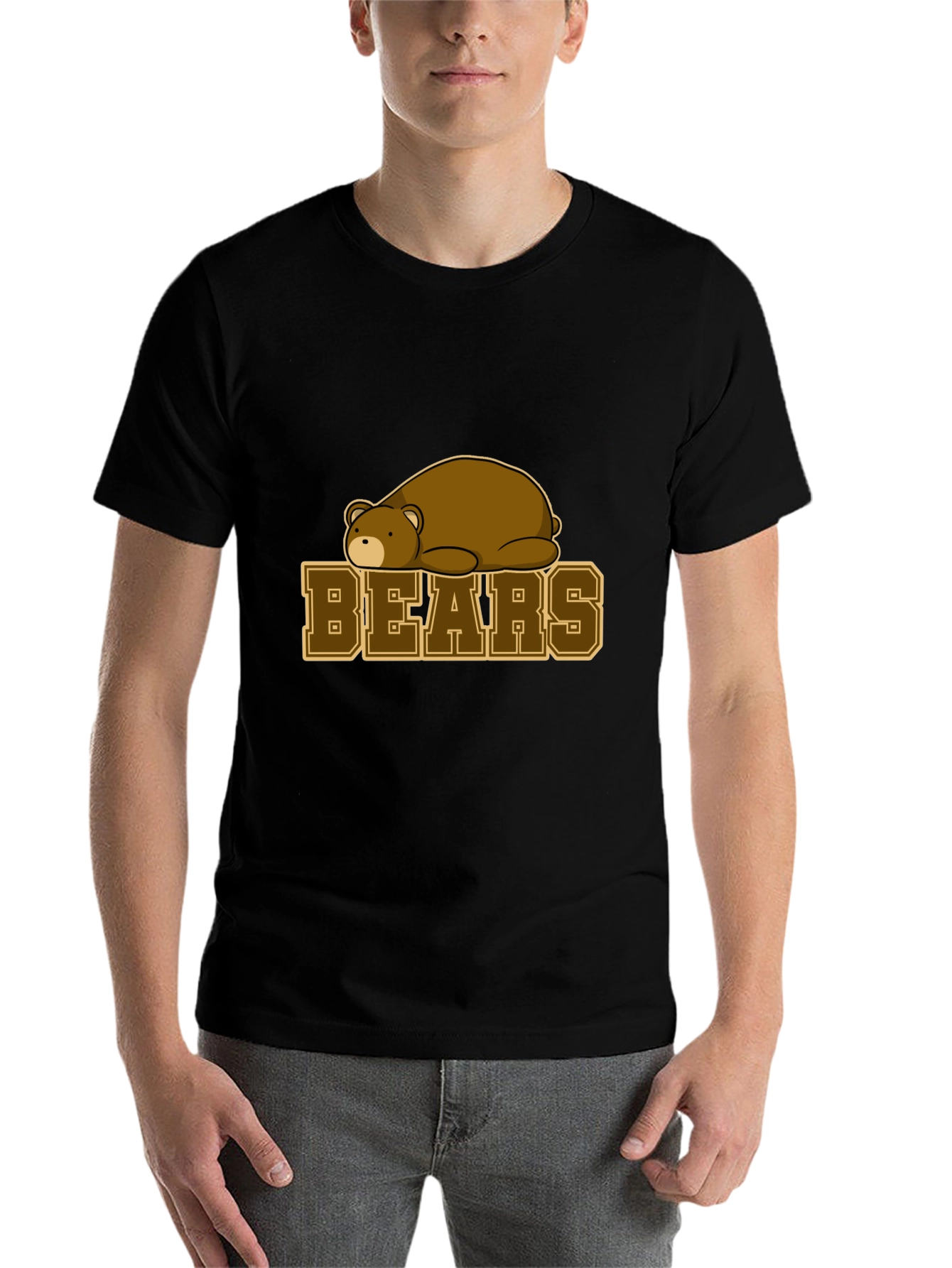 Black Bears Graphic T-Shirt - Black Cotton Tee view 7