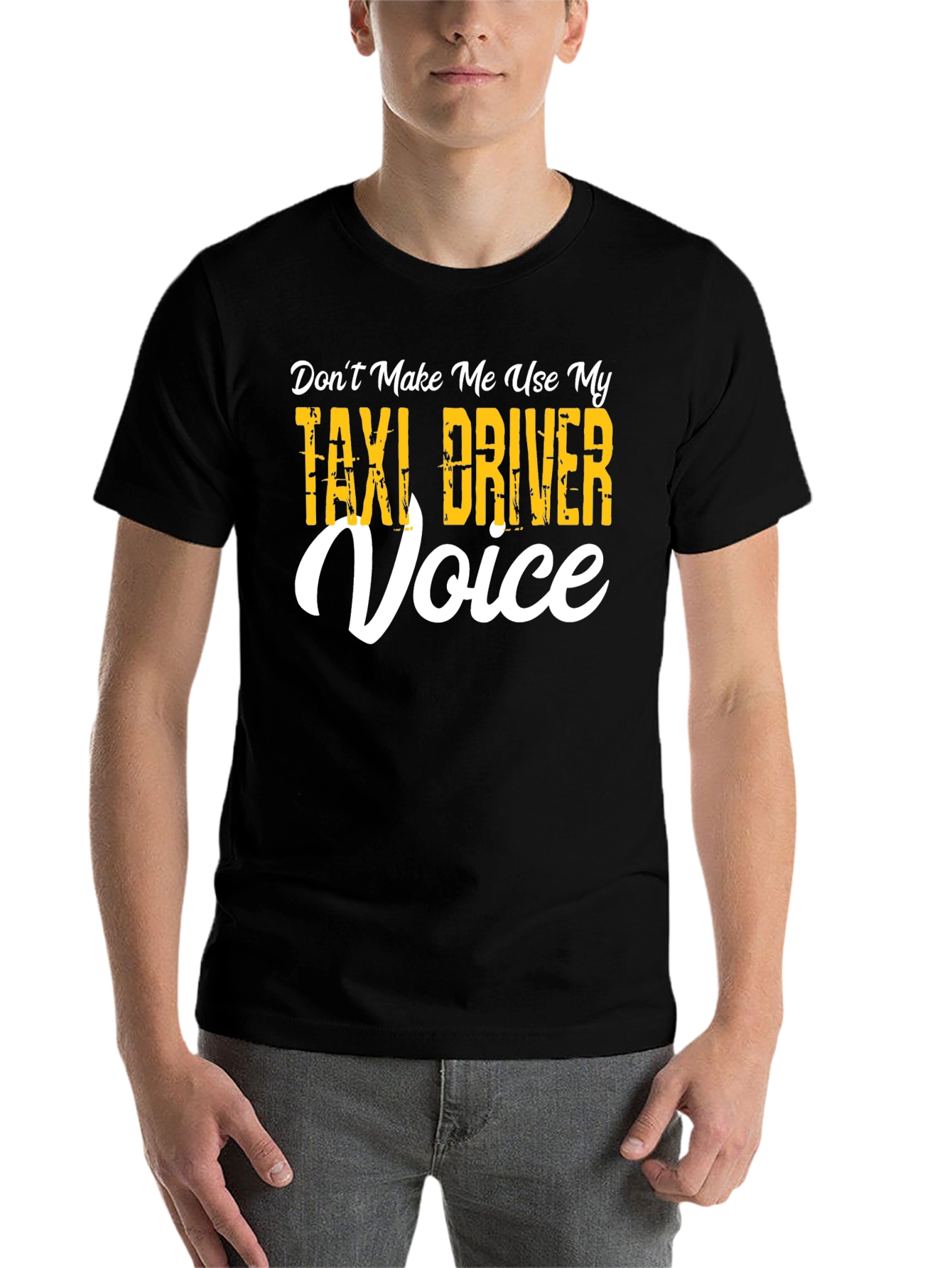 Black Taxi Driver Voice T-Shirt view 7
