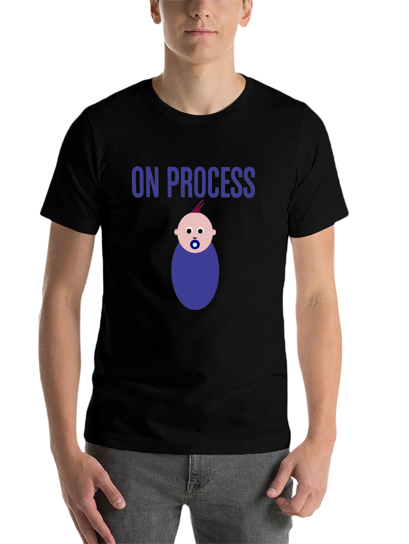 Black On Process Baby T-Shirt view 7