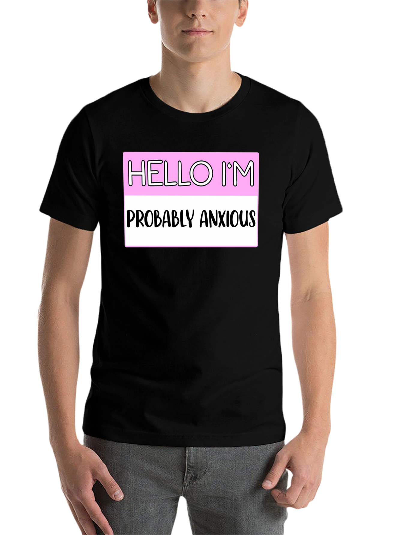 Black Anxious Introvert Graphic Tee - Express Yourself! view 7