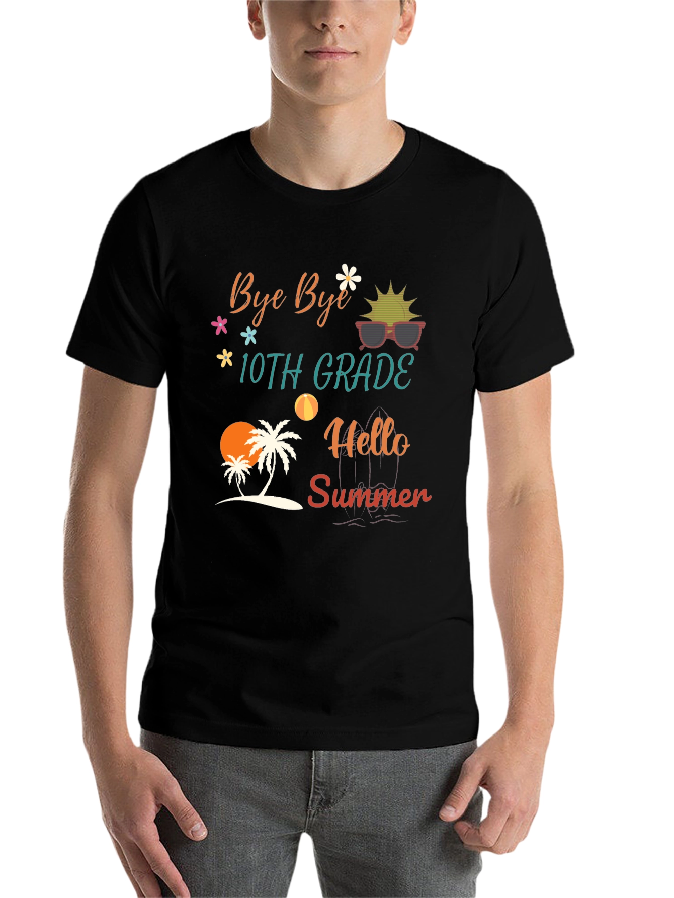 Bye 10th Grade Hello Summer T-Shirt - 7
