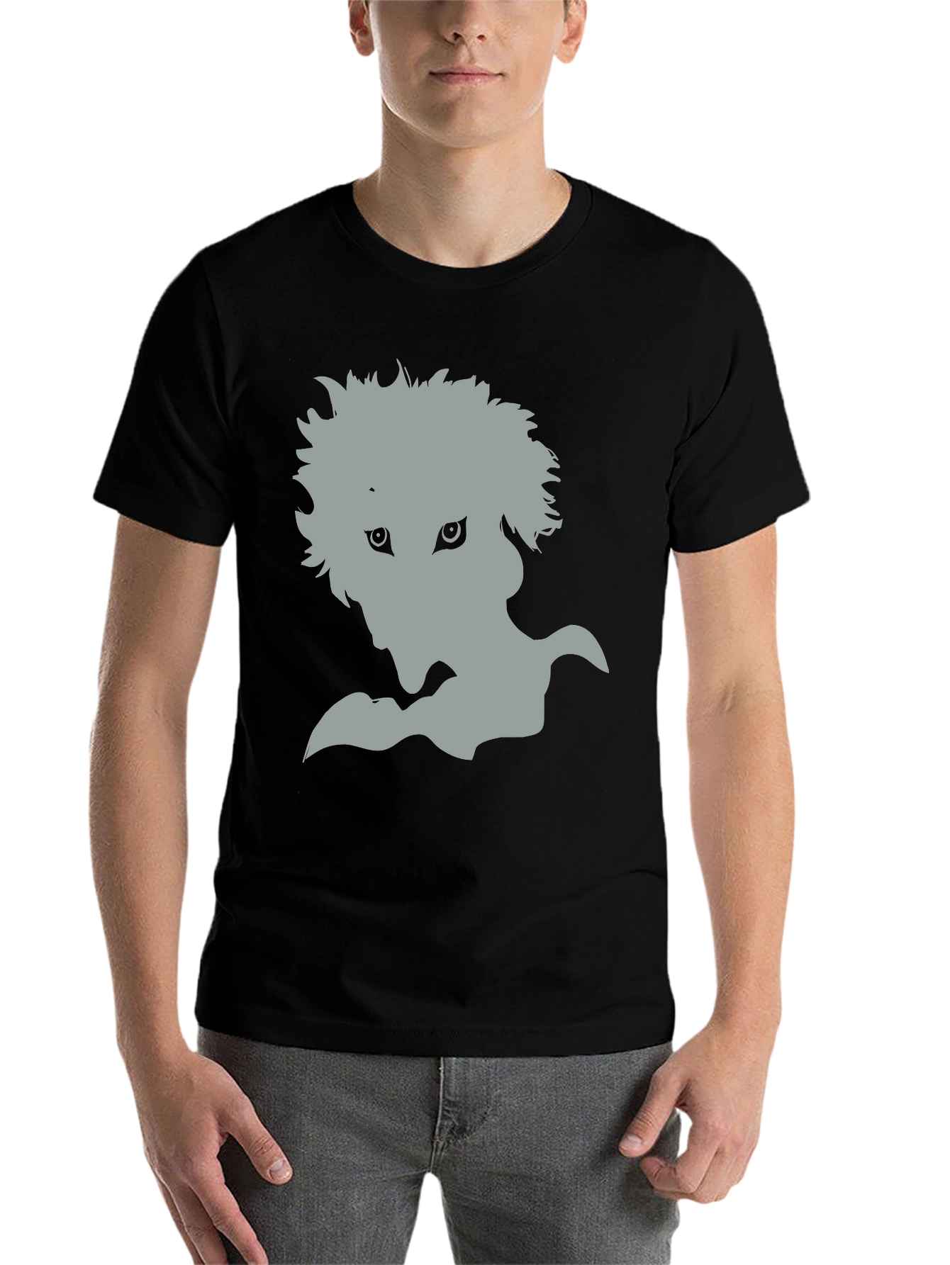 Black Mystery Creature Graphic Tee - Black view 7