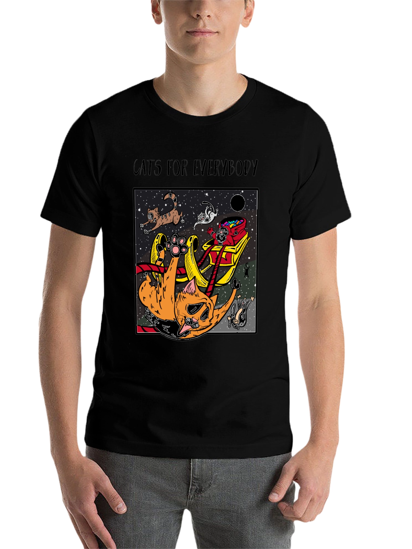 Black Cats for Everybody T-Shirt - Space Adventure! view 7