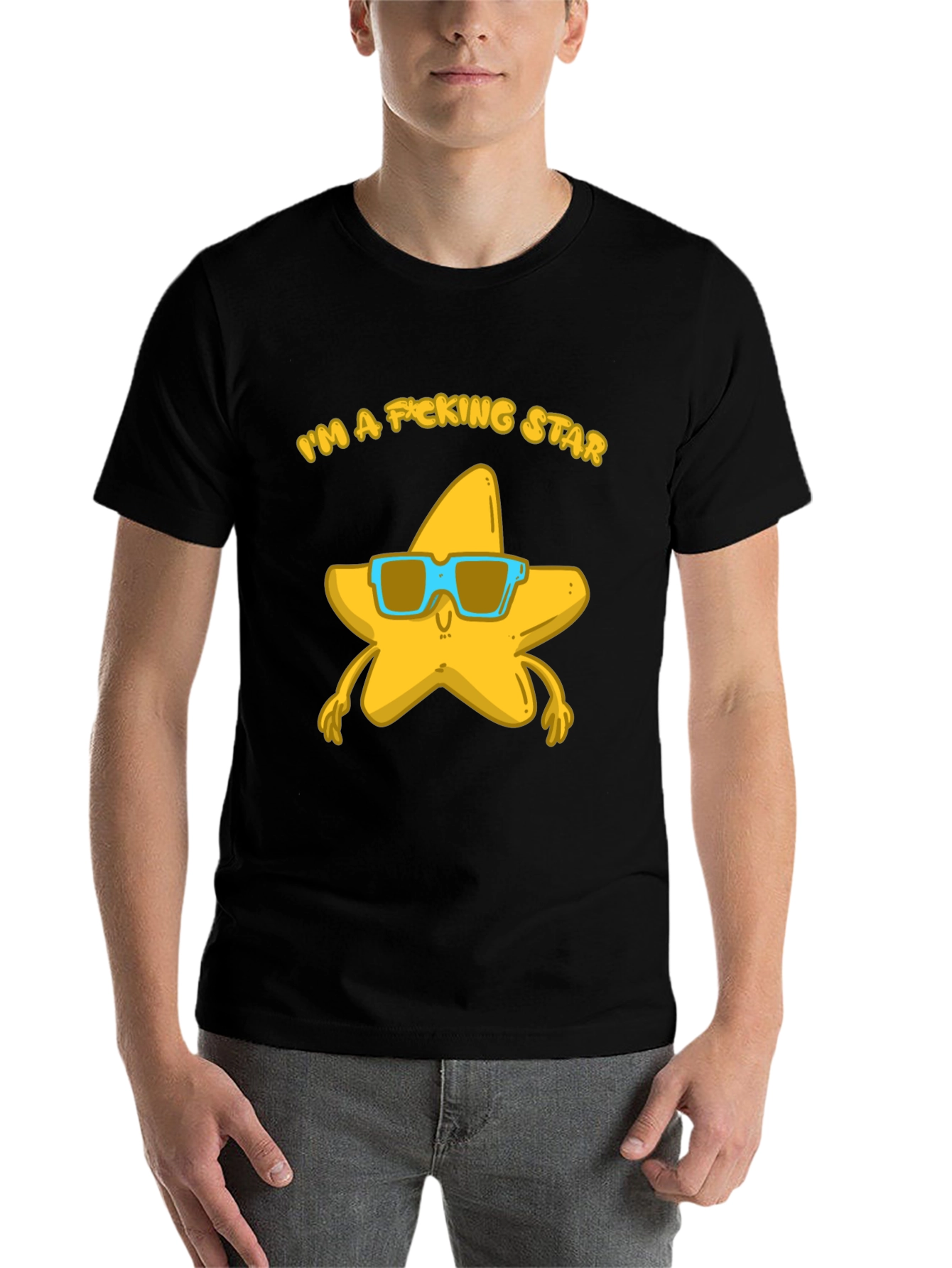Black I'm a F*cking Star Graphic Tee view 7