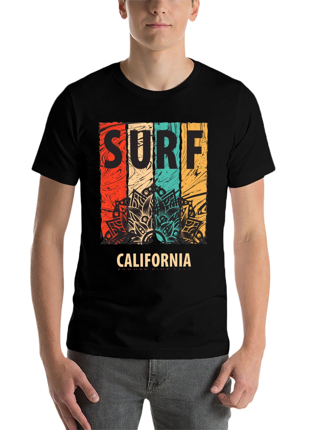 Black Surf California Graphic Tee view 7