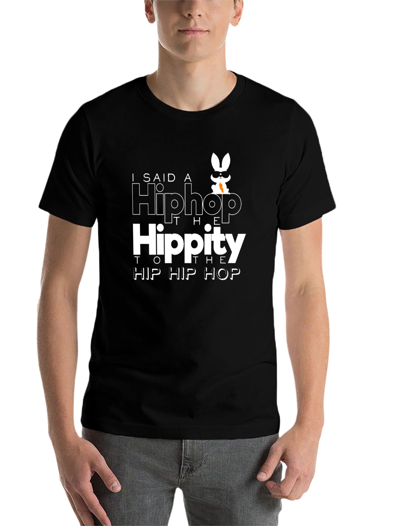 Black I Said A Hip Hop T-Shirt - Black Cotton Blend view 7