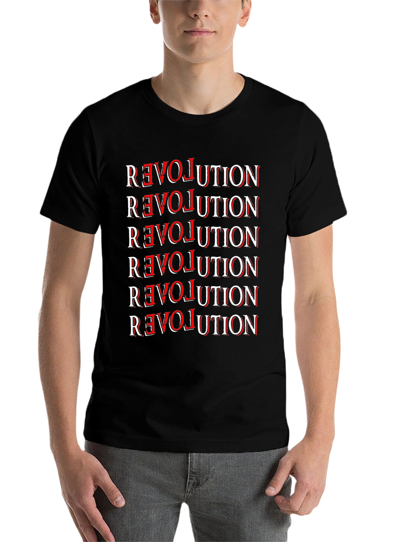 Black Revolution Graphic Tee - Bold Statement T-Shirt view 7