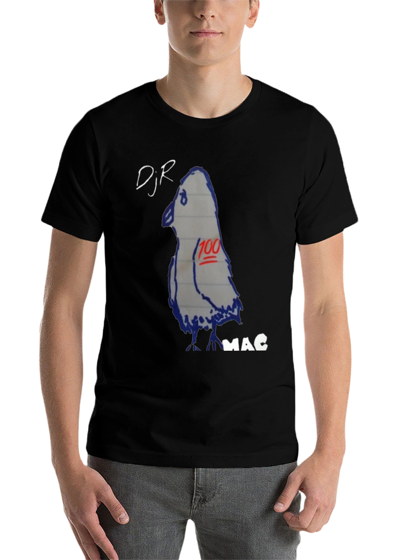 Black DJ R MAC T-Shirt view 7