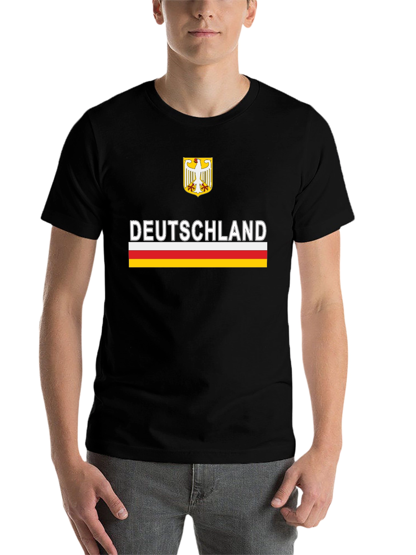 Deutschland Eagle Crest Graphic Tee - Black - 7