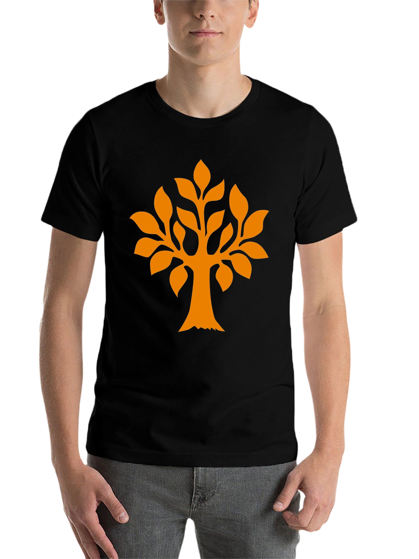 Black Nature Tree Graphic Print T-Shirt view 7