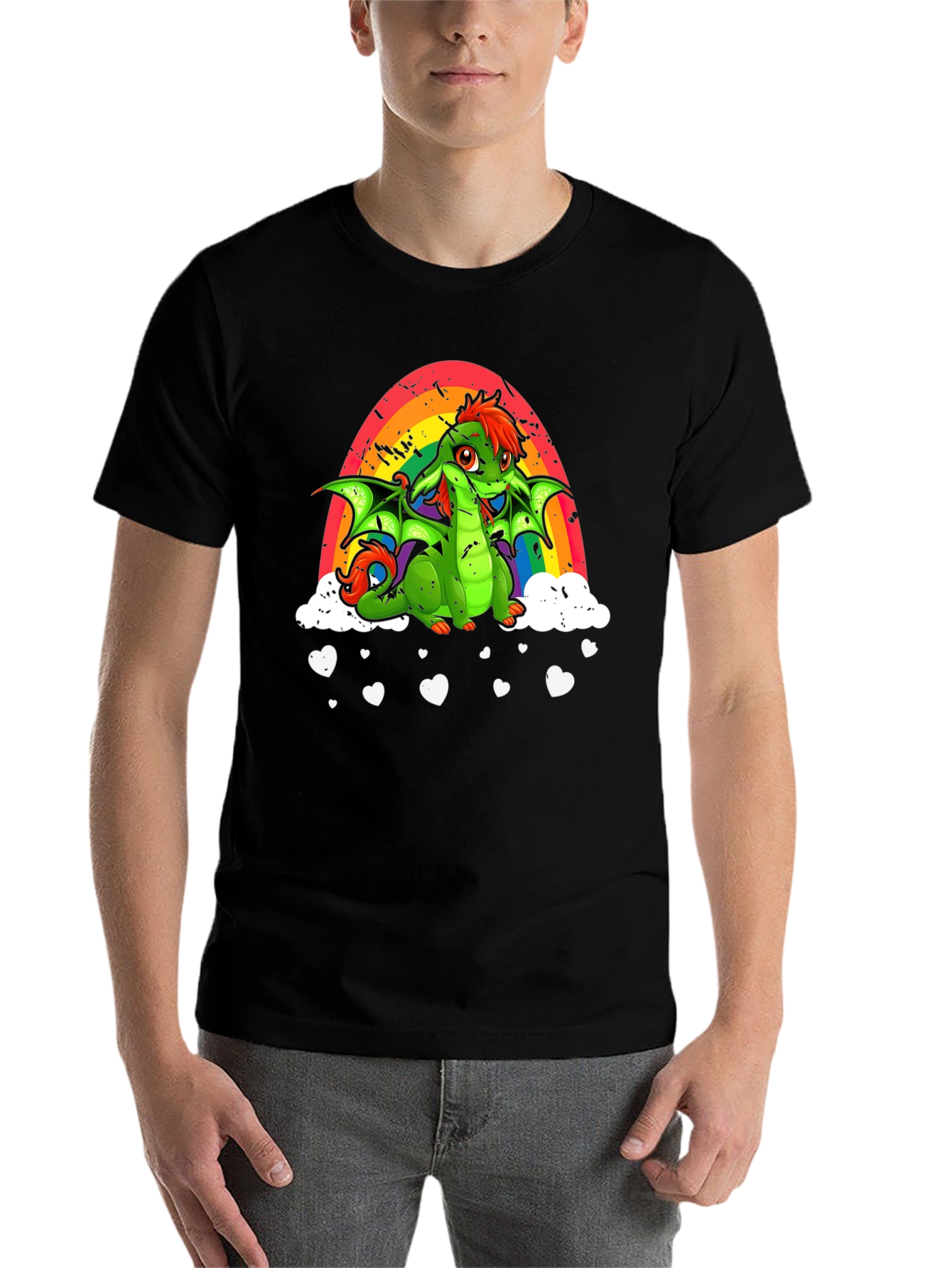 Rainbow Dragon Graphic T-Shirt - 7