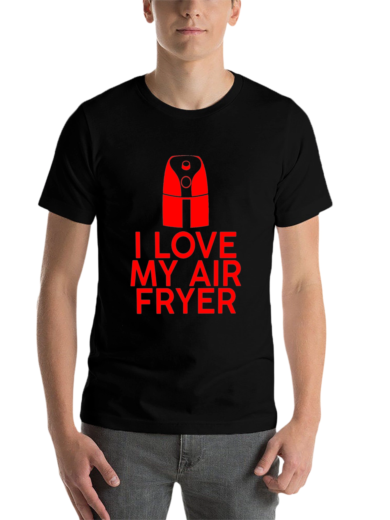 Black I Love My Air Fryer Graphic Tee view 7