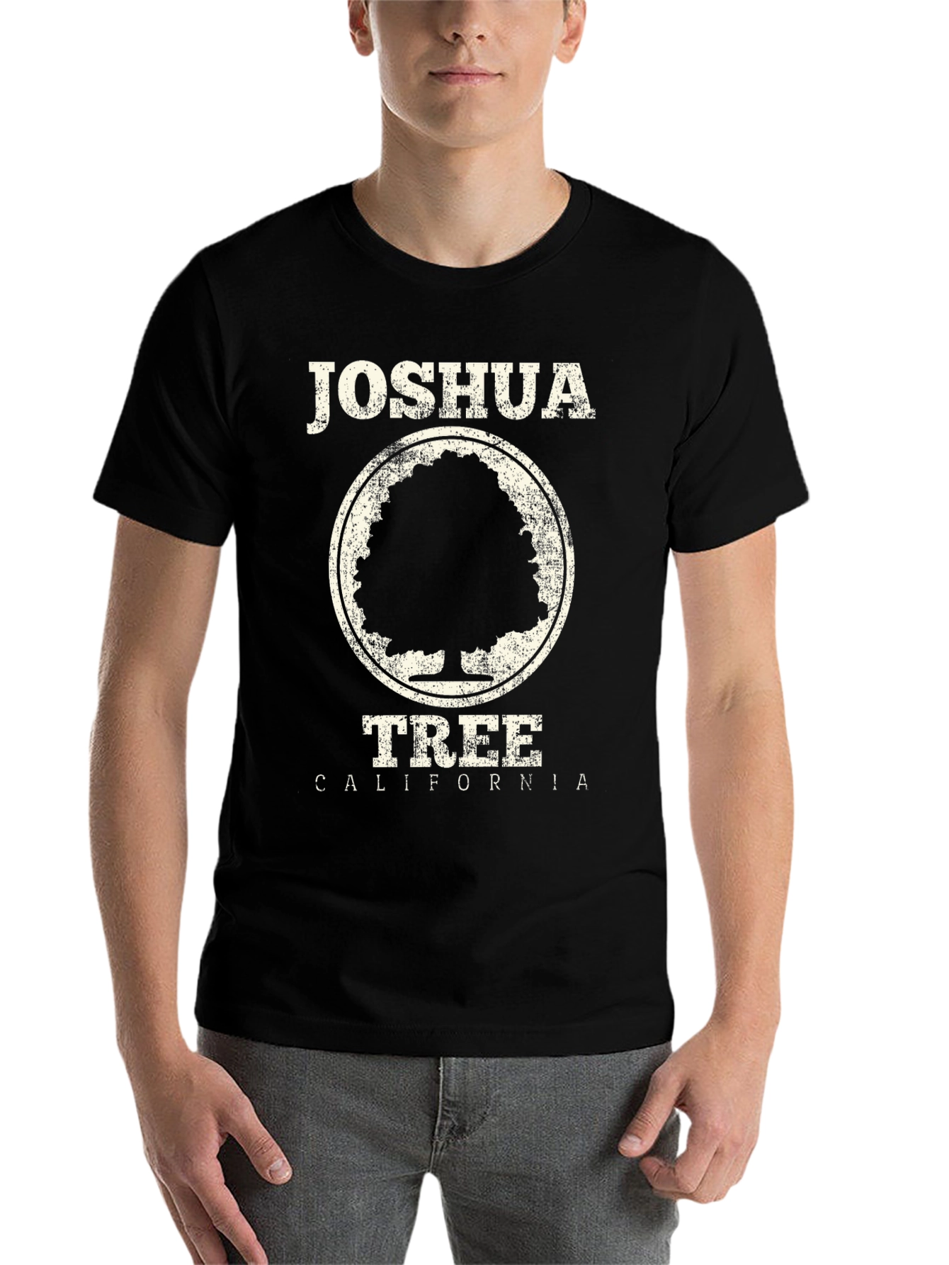 Black Joshua Tree California Graphic Tee view 7