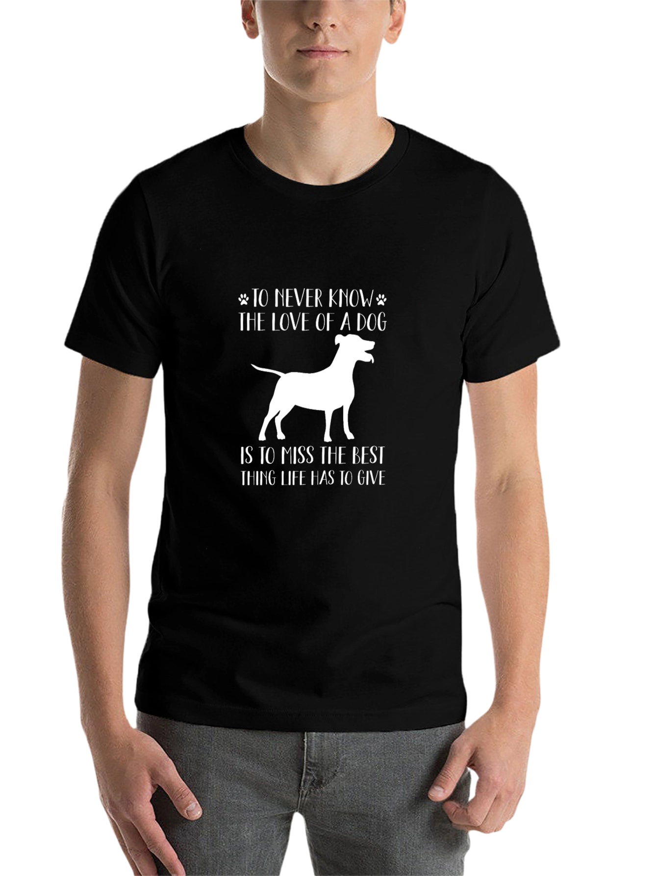 Black Love of a Dog T-Shirt - Best Thing in Life view 7