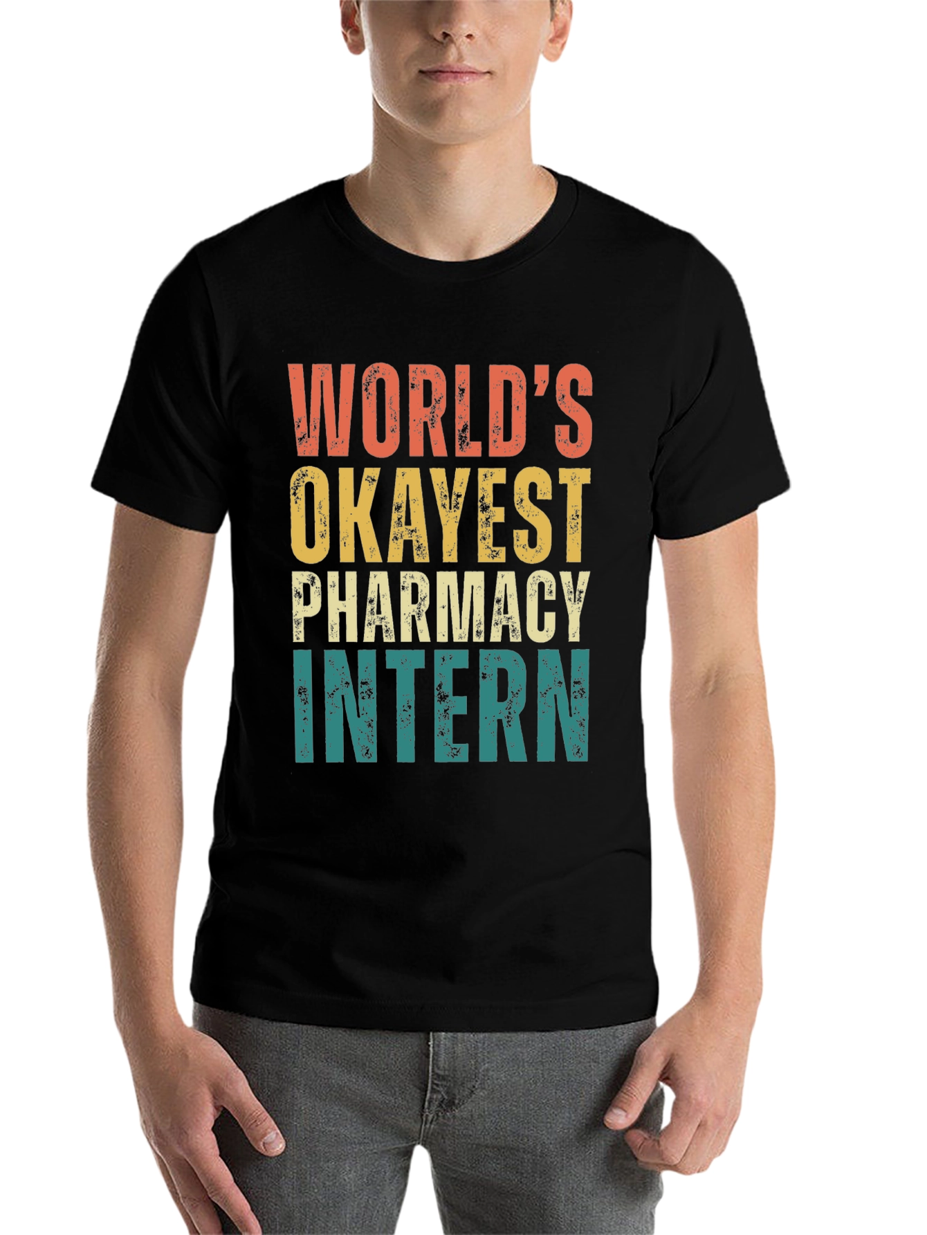 Okayest Pharmacy Intern T-Shirt - Retro Design - 7