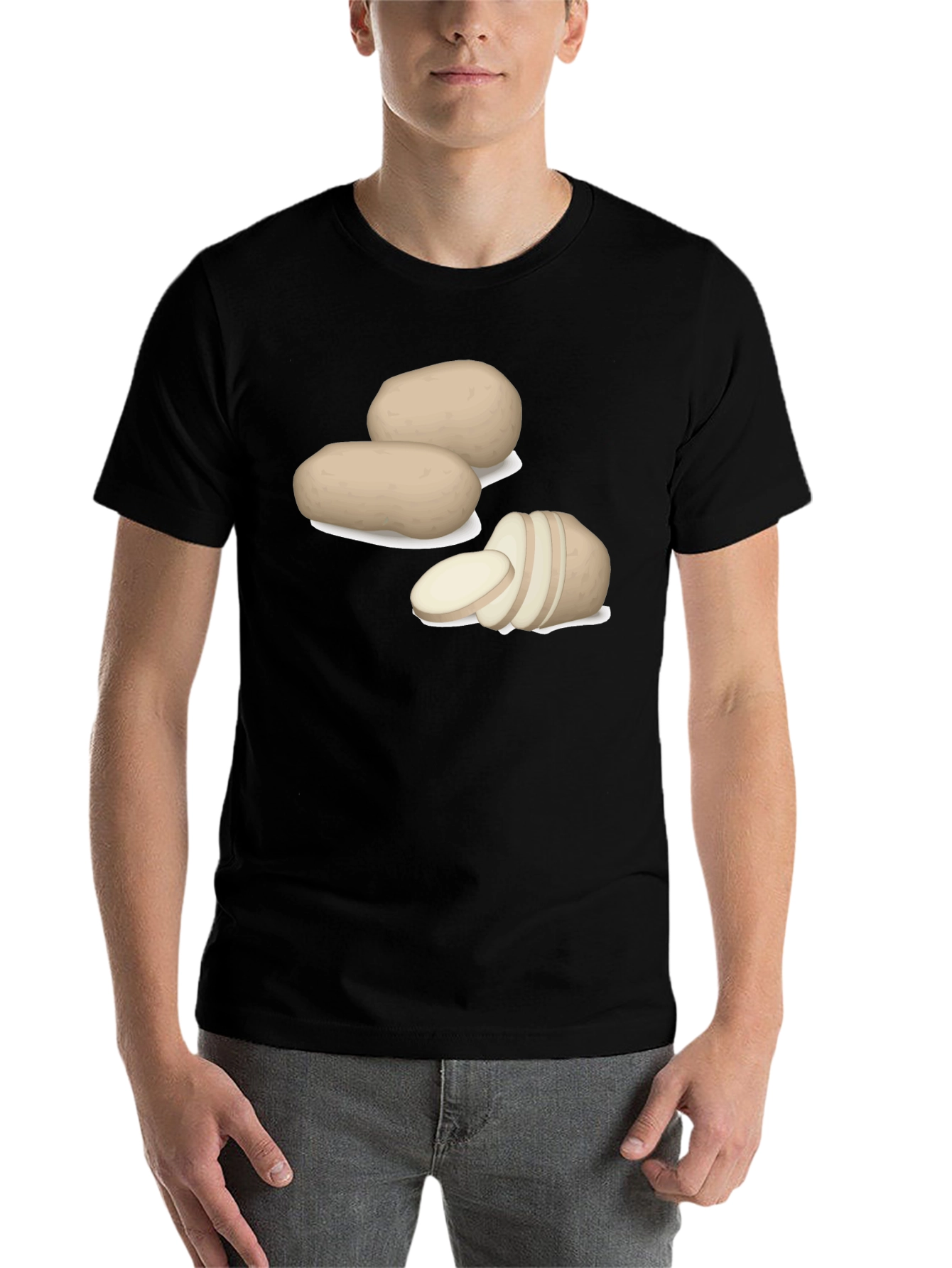 Black Potato Graphic Tee - Funny Foodie Shirt view 7
