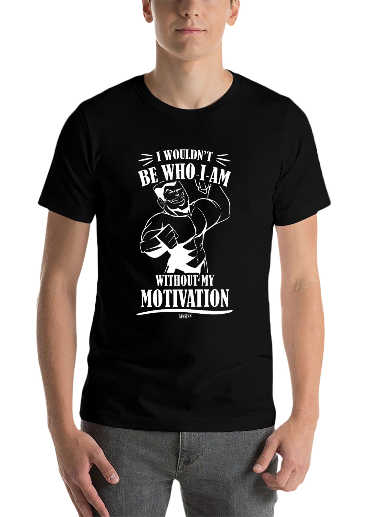 Black Motivational Graphic T-Shirt - I Wouldn't Be Who I Am view 7