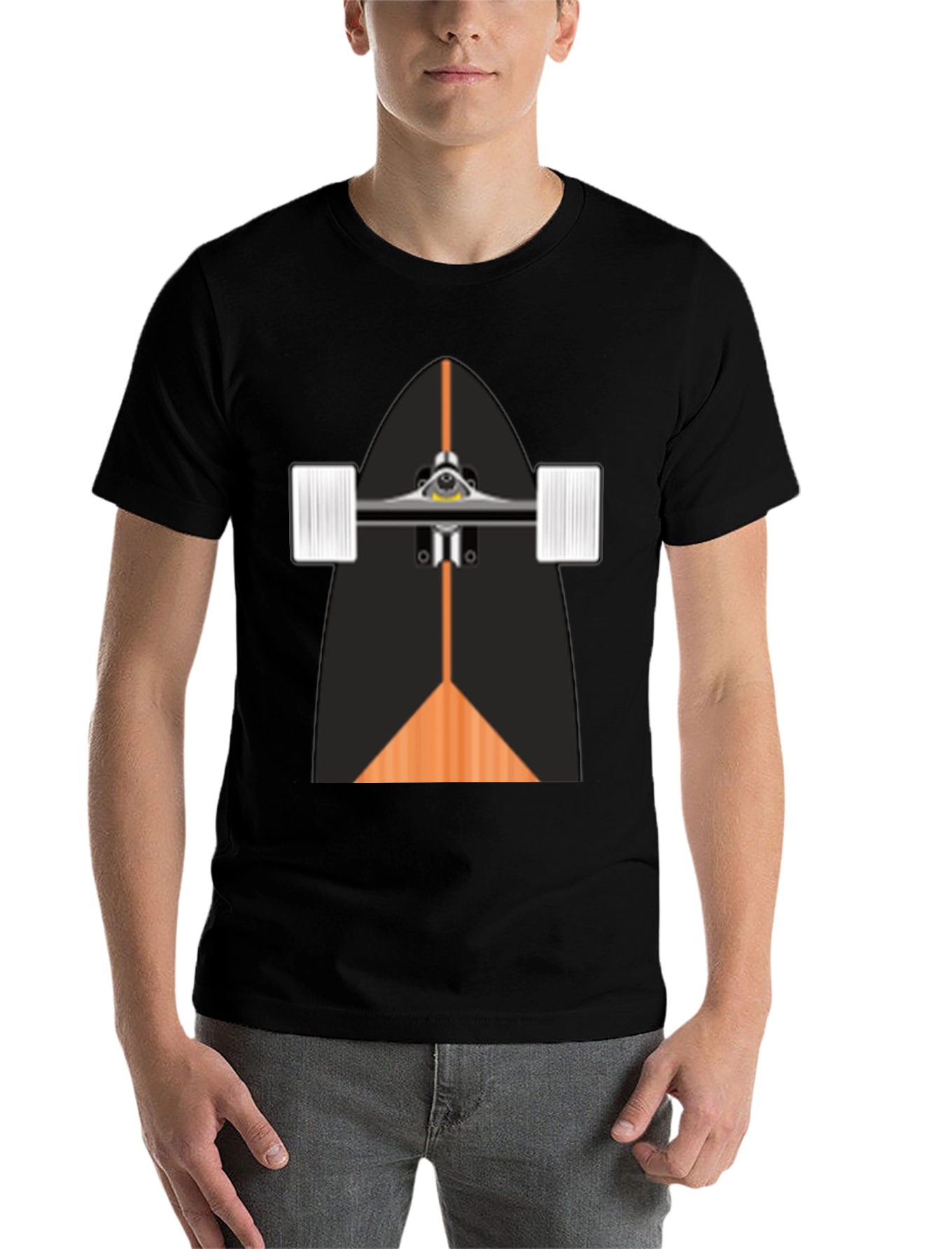 Black Skateboard Graphic T-Shirt - Cool Style view 7