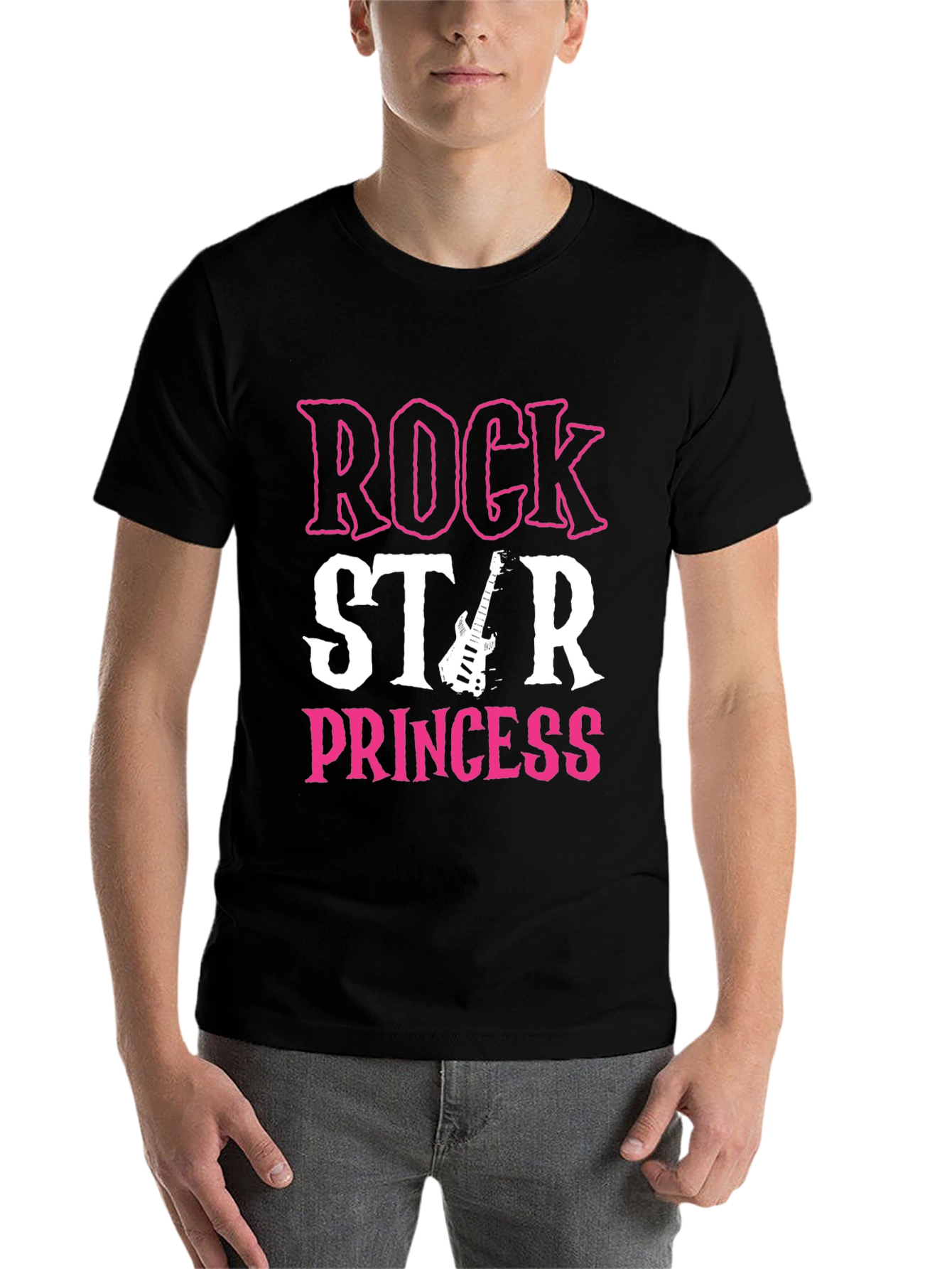 Black Rock Star Princess Graphic T-Shirt - Black view 7