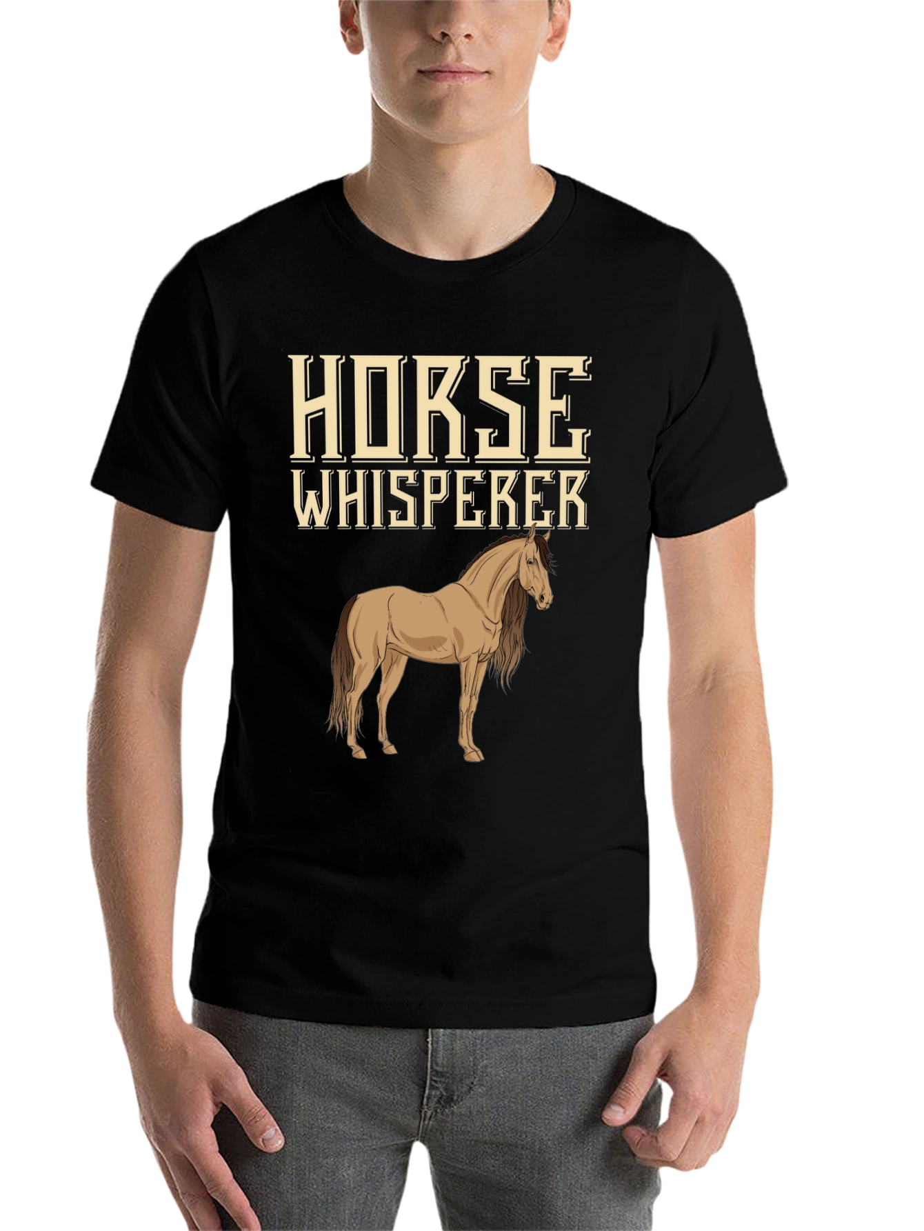 Black Horse Whisperer Graphic T-Shirt view 7