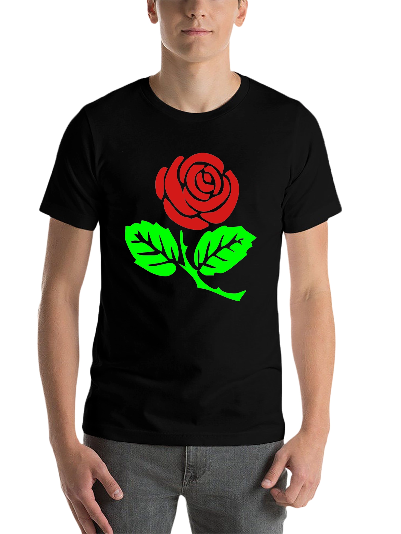 Black Rose Graphic T-Shirt - Stylish Black Tee view 7