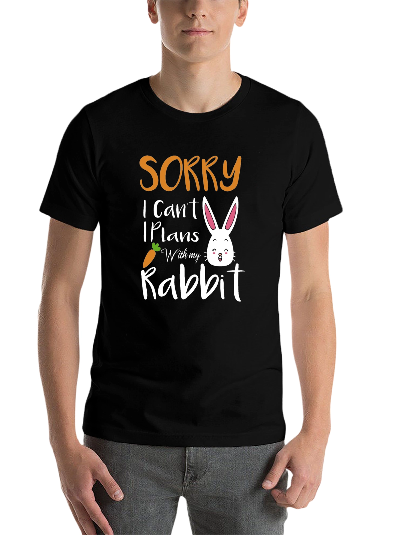Funny Easter Bunny Sorry Rabbit Plans T-Shirt - 7