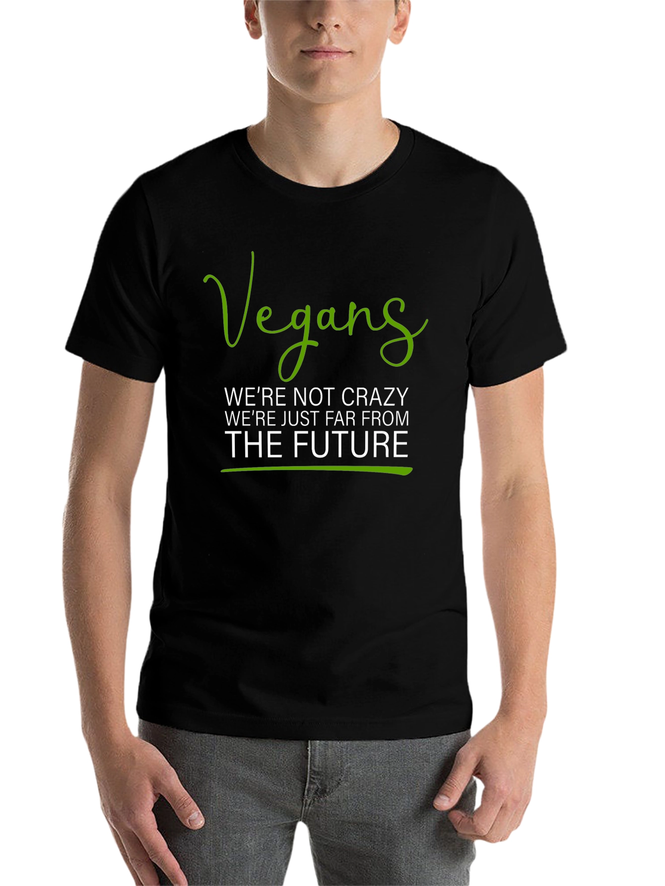 Black Vegan T-Shirt - Future Thinking Fashion view 7