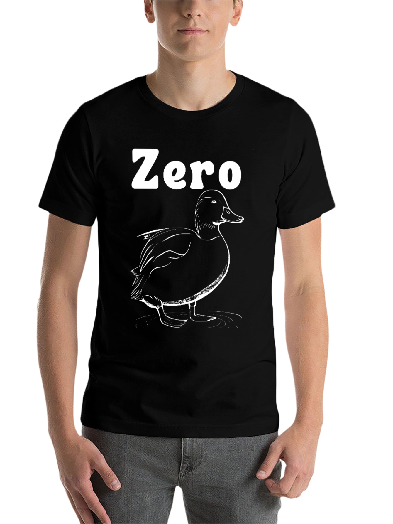 Black Zero Duck Given T-Shirt - Black view 7