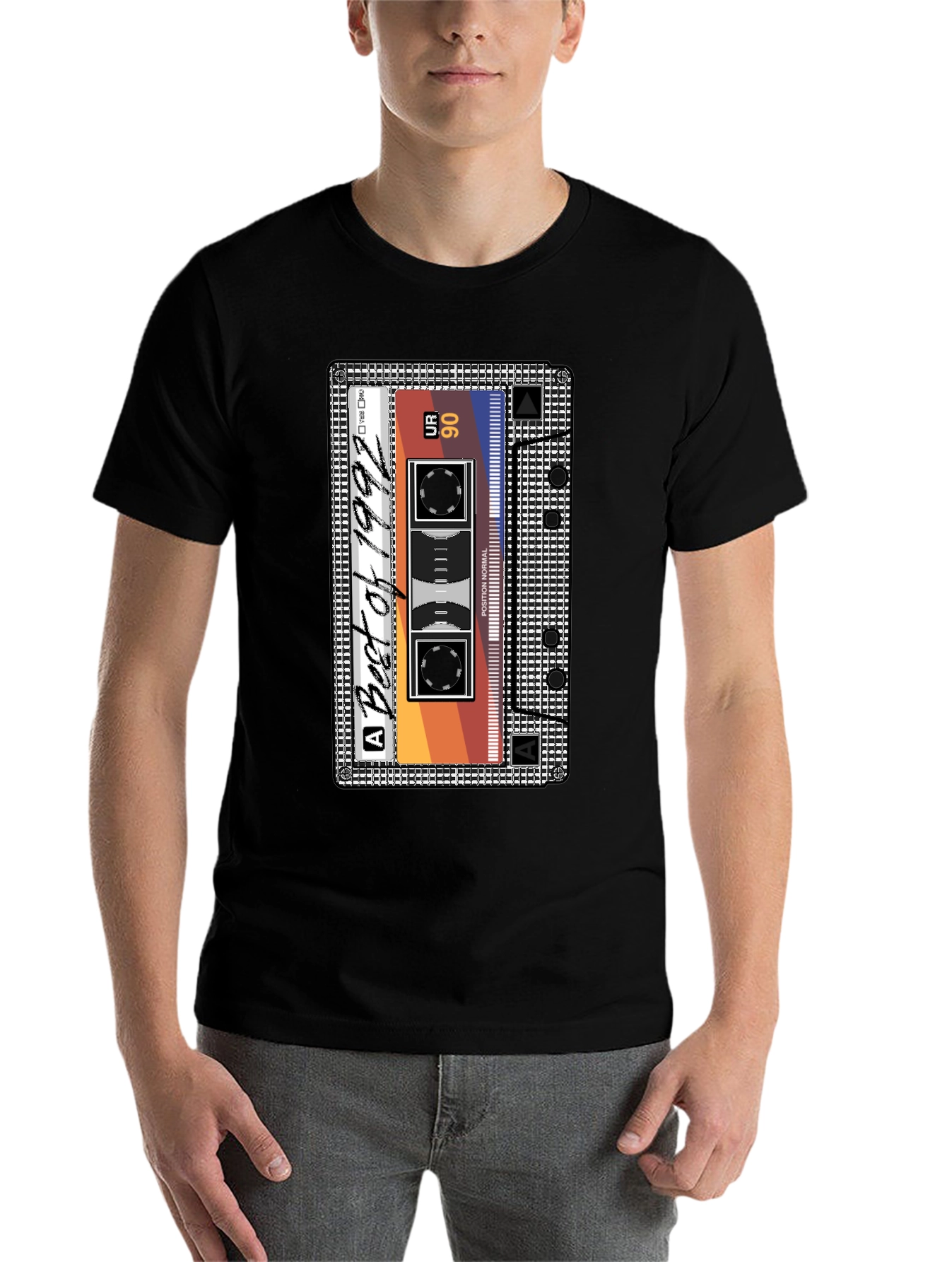 Black Best of 1992 Cassette Tape T-Shirt view 7