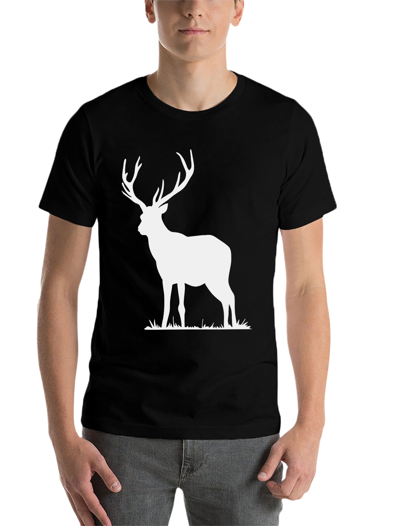 Black Stag Graphic Tee - Classic Black Cotton view 7